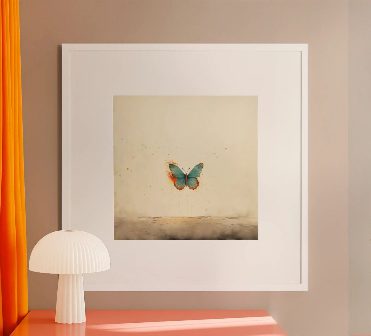 Minimal Schmetterling 1 Poster von Minimal Animal Art