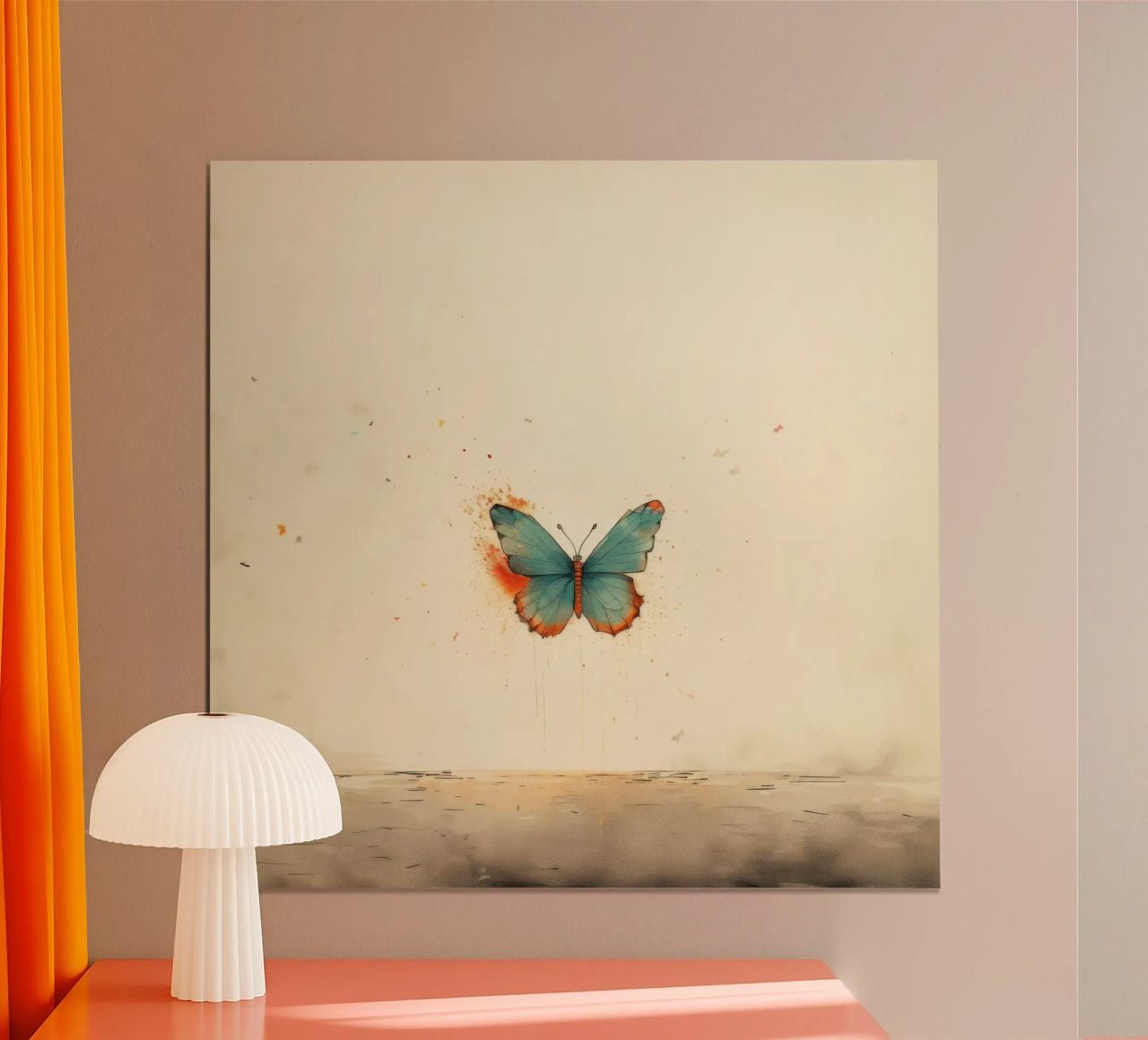 Minimal Schmetterling 1 Poster von Minimal Animal Art