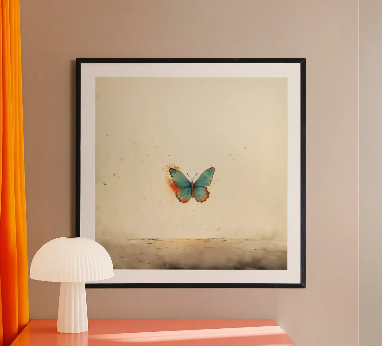 Minimal Butterfly 1 poster da Minimal Animal Art