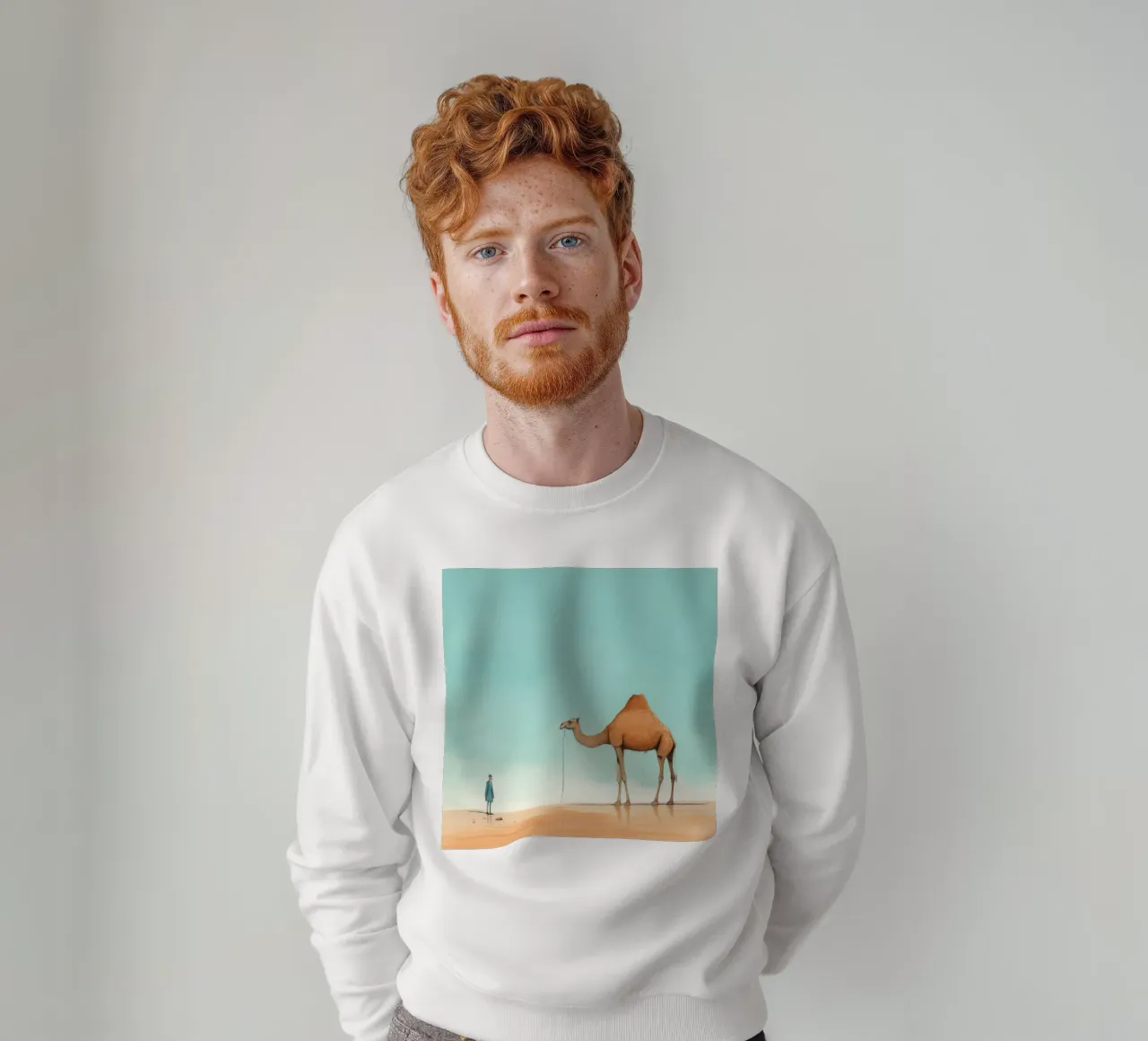Minimal Camel 2 sweatshirt by Minimal Animal Art