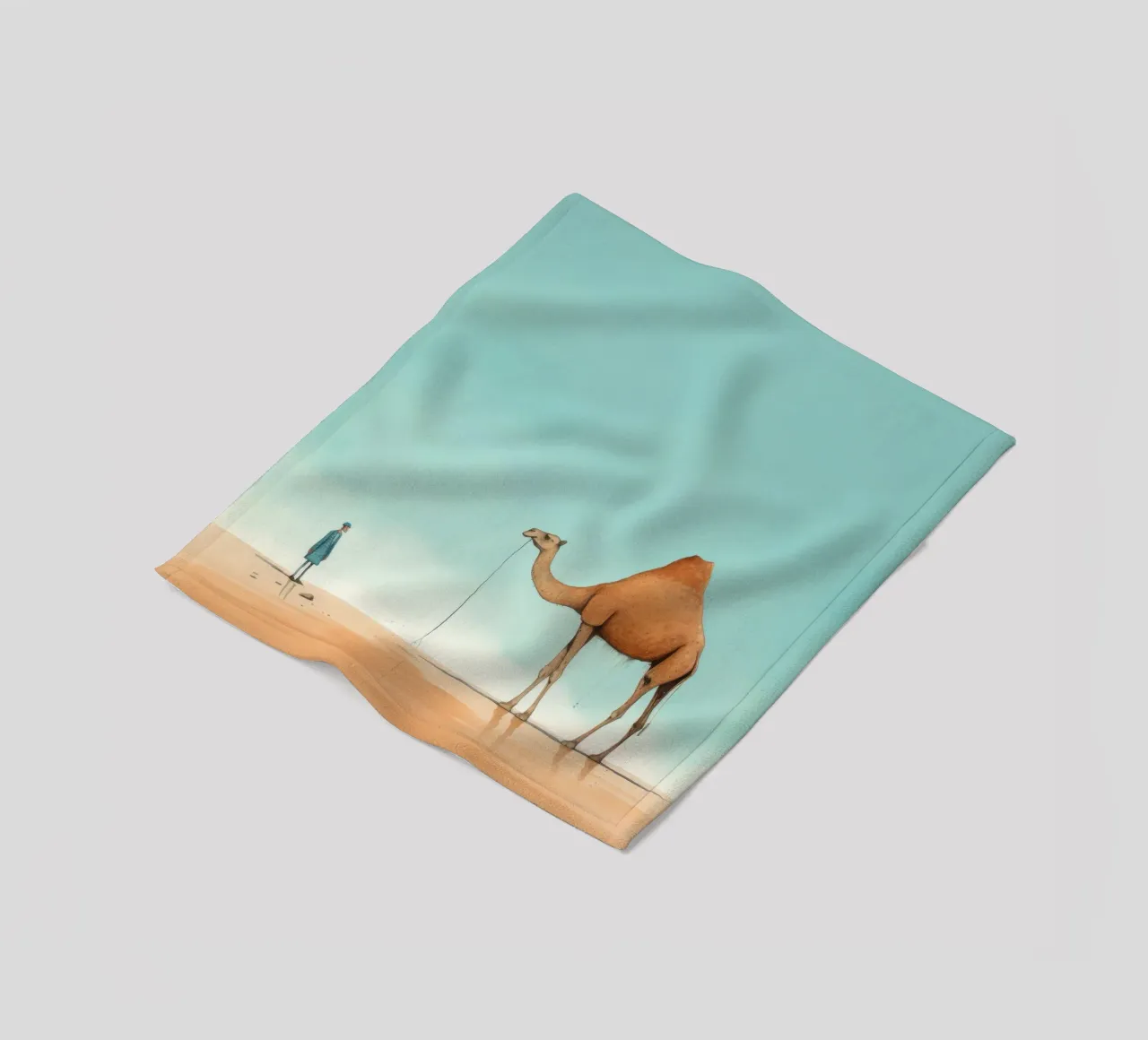 Minimal Camel 2 coperta in pile da Minimal Animal Art