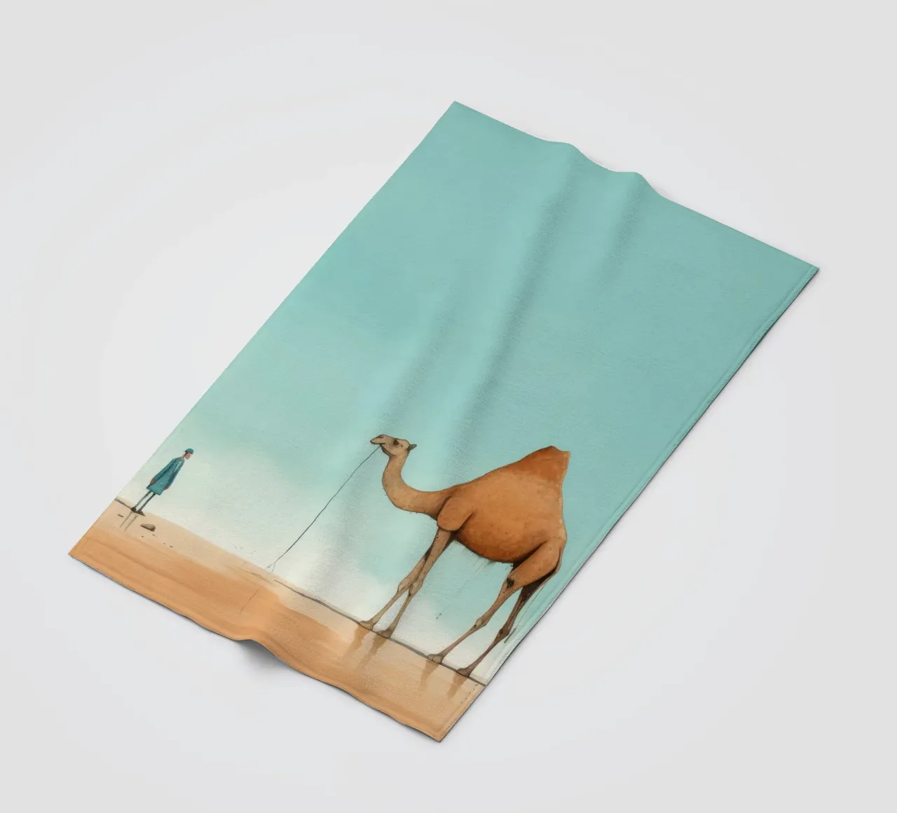 Minimal Camel 2 coperta in pile da Minimal Animal Art