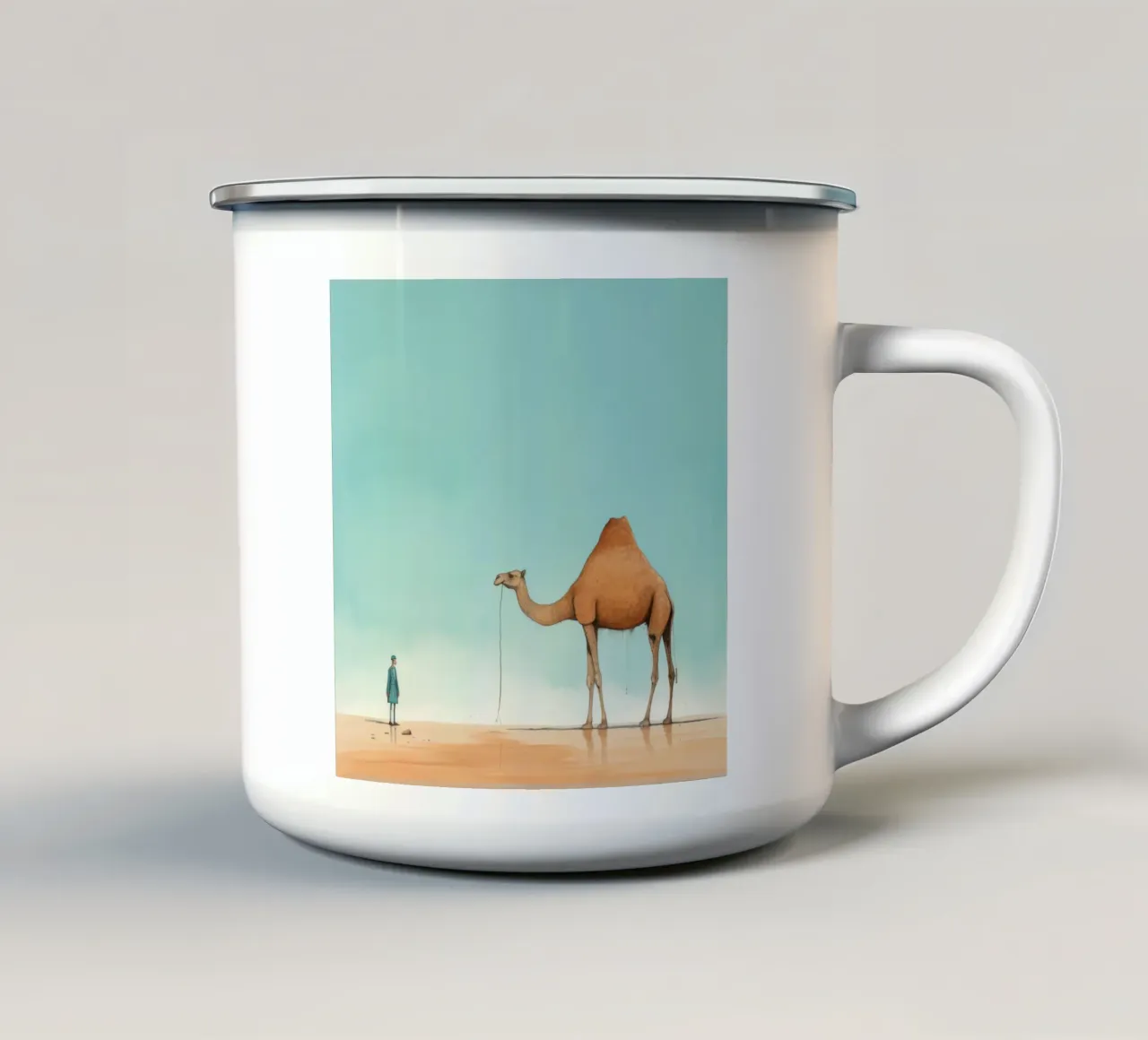Minimal Camel 2 tazza in smalto da Minimal Animal Art
