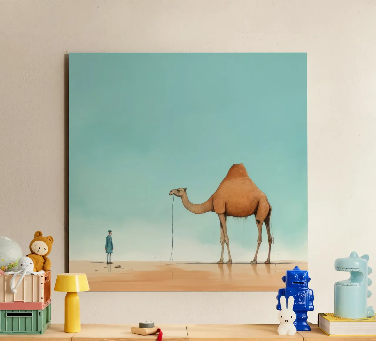 Minimal Camel 2 alluminio dibond da Minimal Animal Art