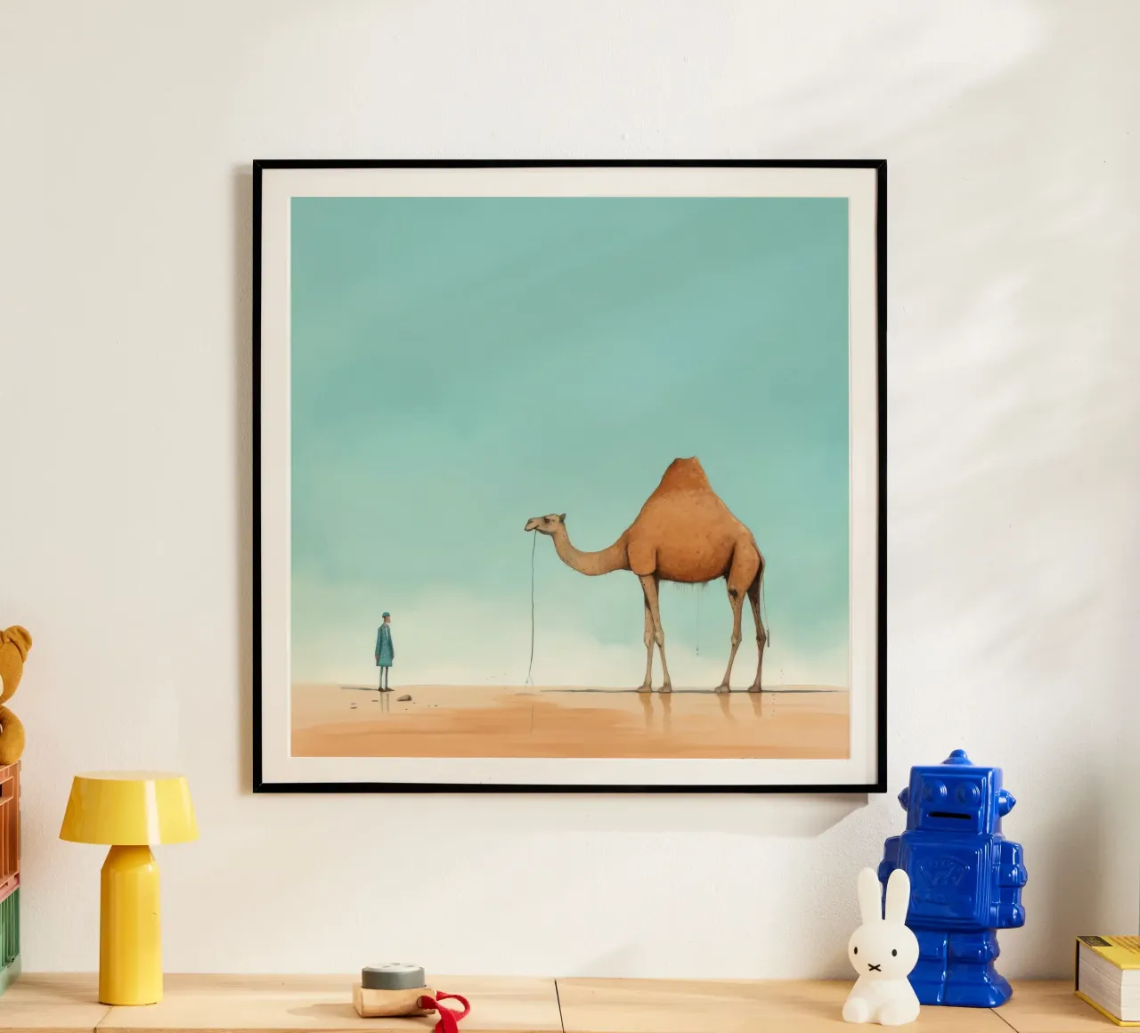 Minimal Camel 2 carta hahnemühle da Minimal Animal Art