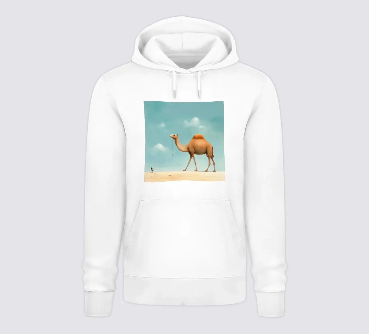 Cammello minimale 3 felpa con cappuccio da Minimal Animal Art