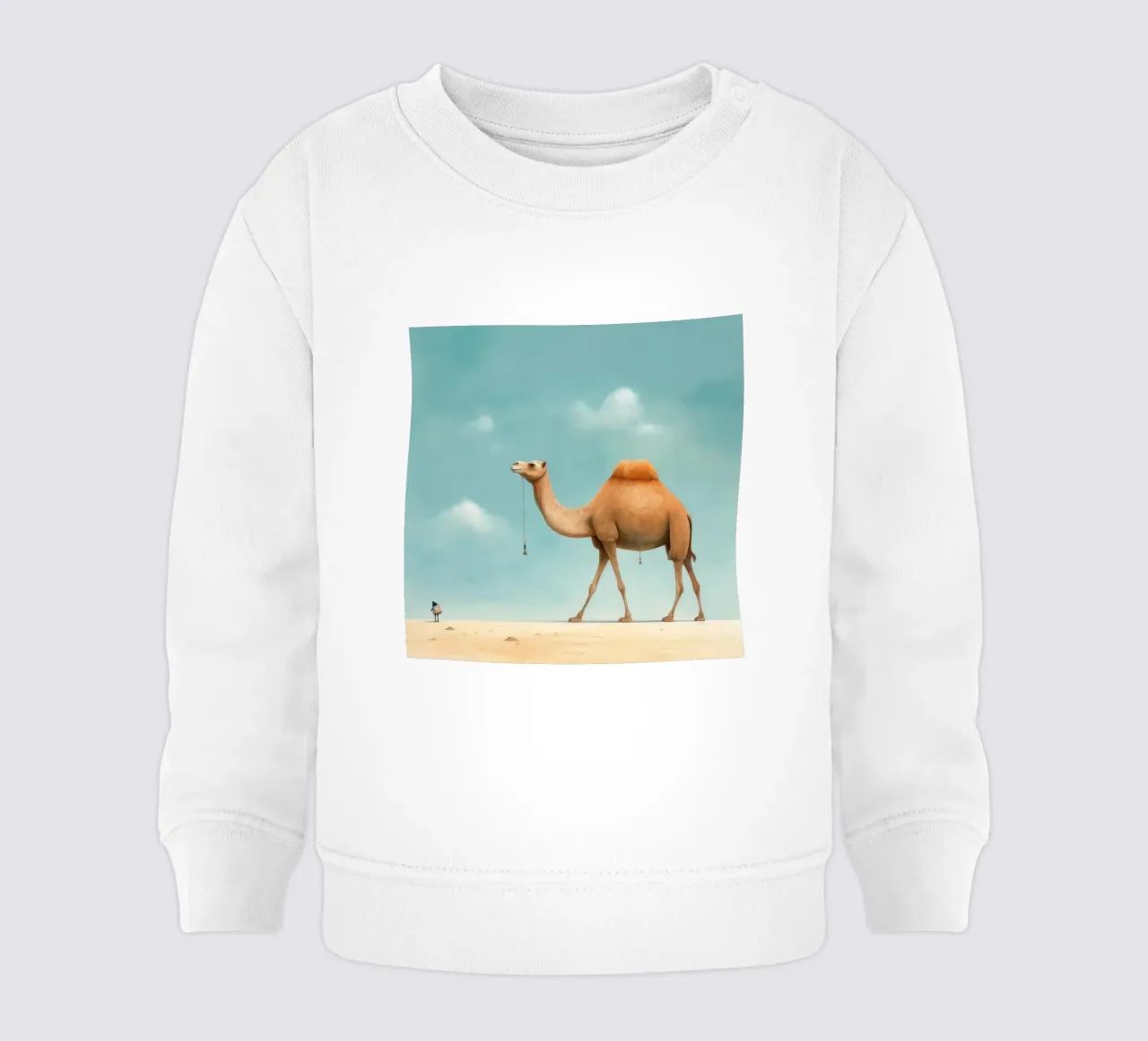 Cammello minimale 3 felpa neonato da Minimal Animal Art