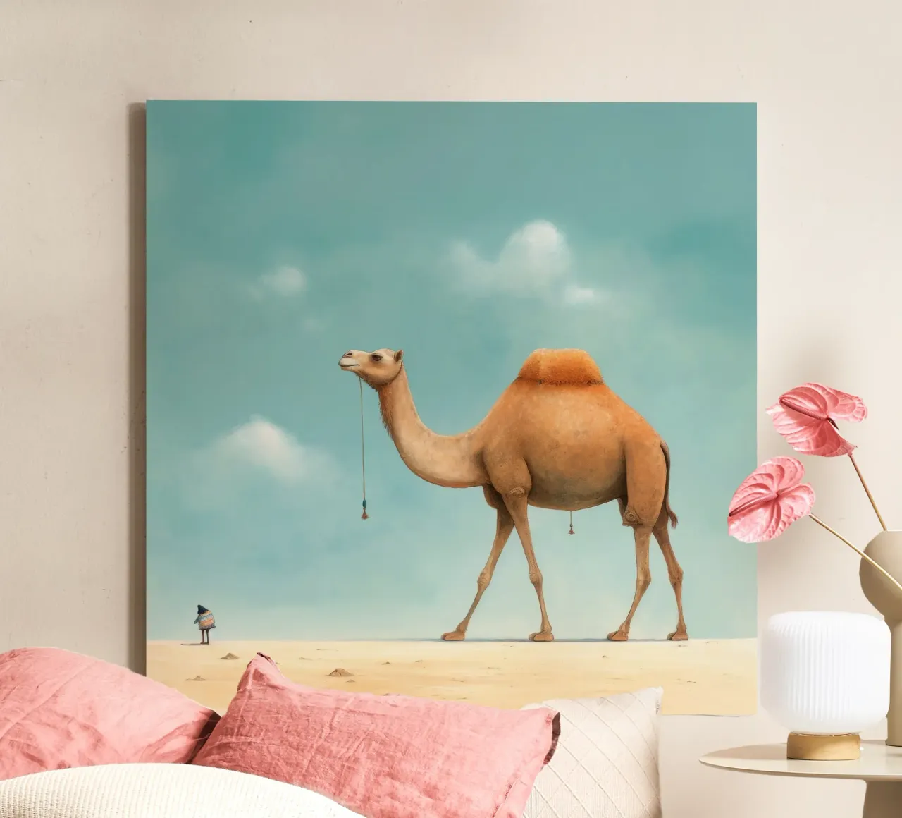 Minimal Camel 3 canvas by Minimal Animal Art