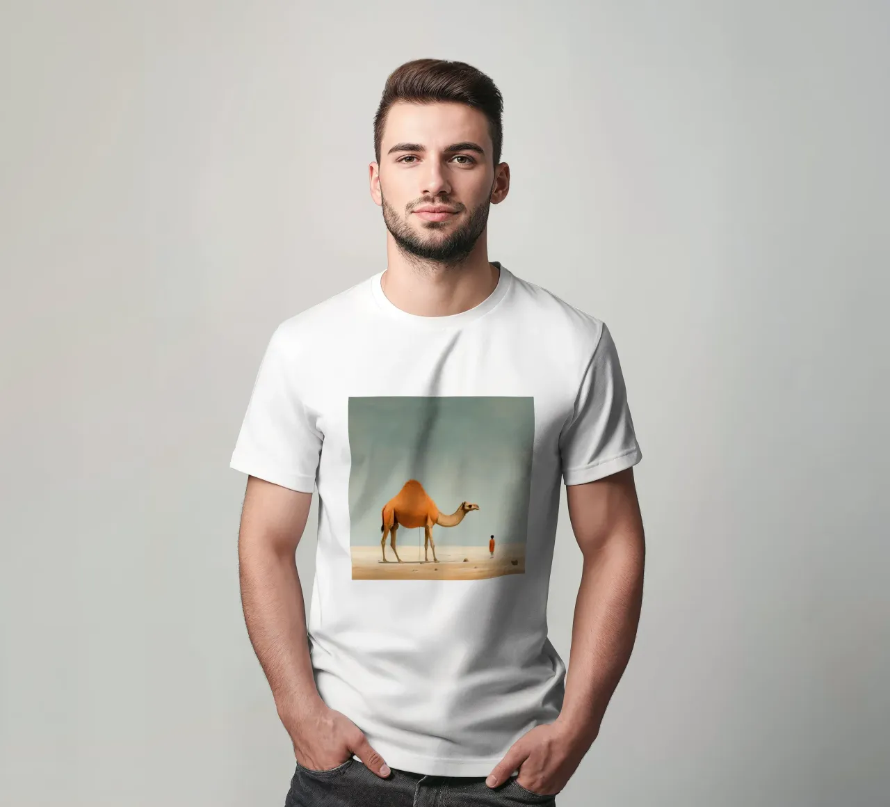 Camello mínimo 4 camiseta de Minimal Animal Art