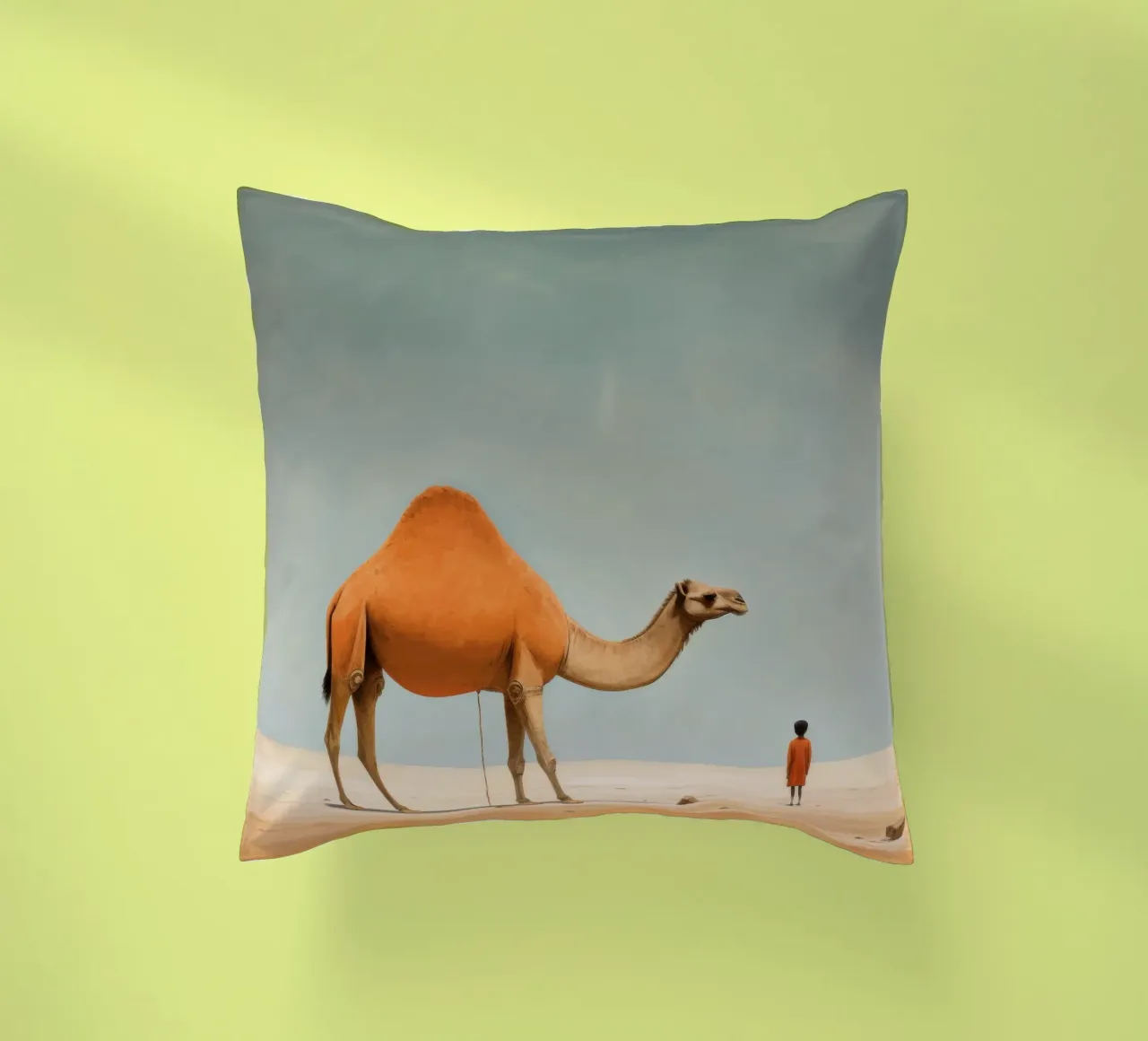 Minimal Camel 4 decorative cushion by Minimal Animal Art