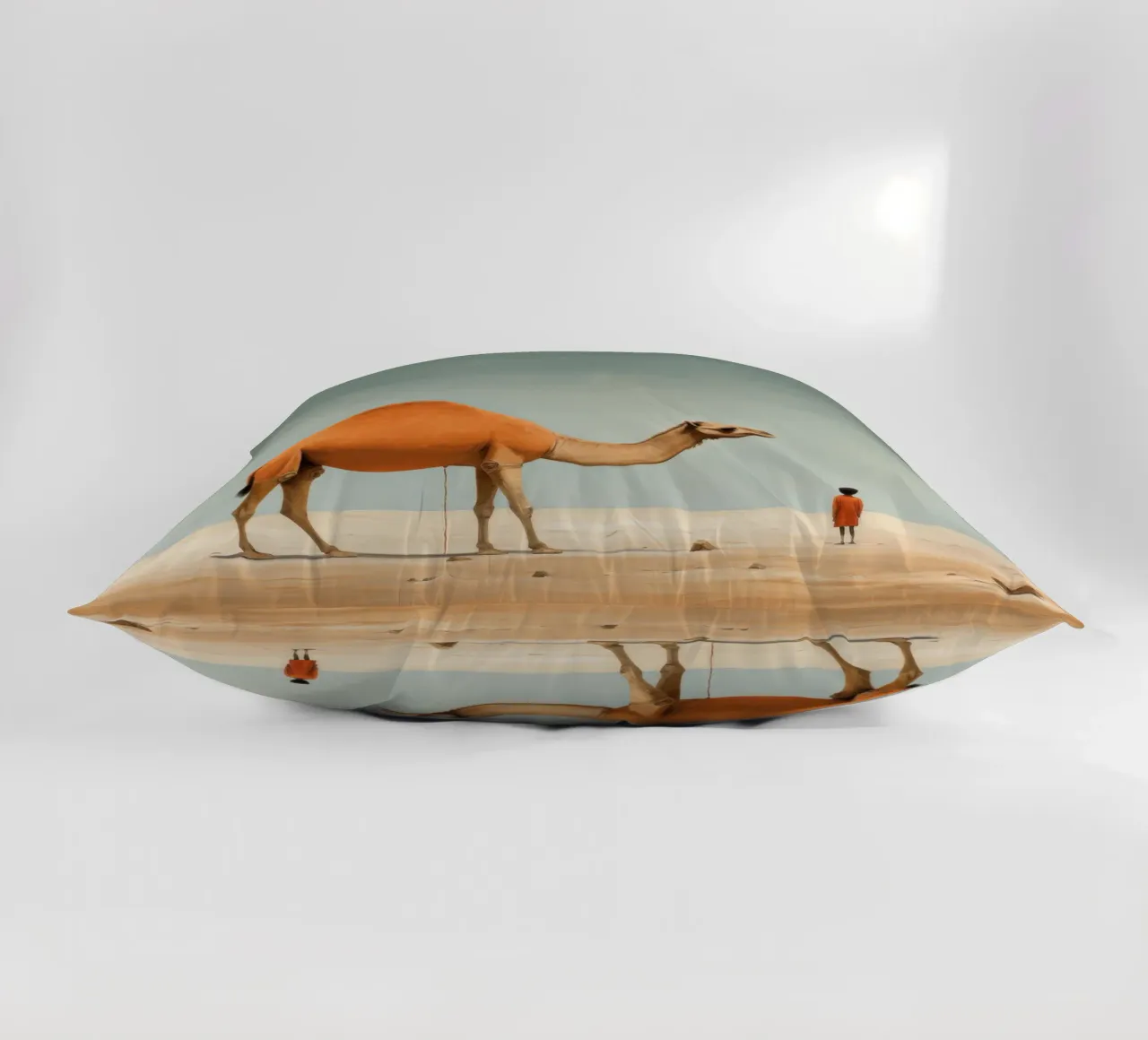 Minimal Camel 4 decorative cushion by Minimal Animal Art