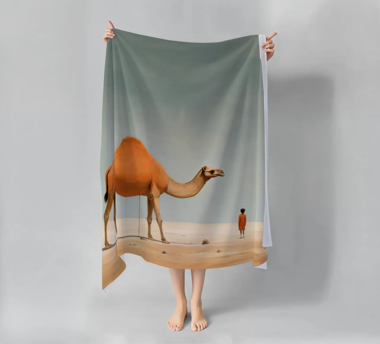 Cammello minimale 4 telo mare da Minimal Animal Art