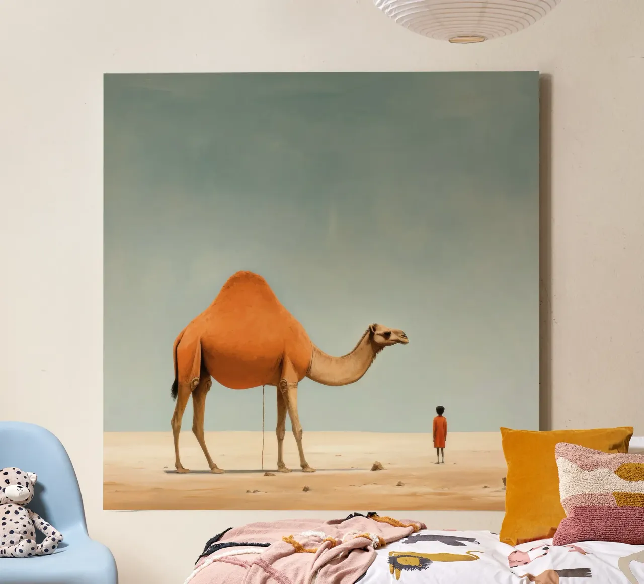 Minimal Camel 4 canvas by Minimal Animal Art