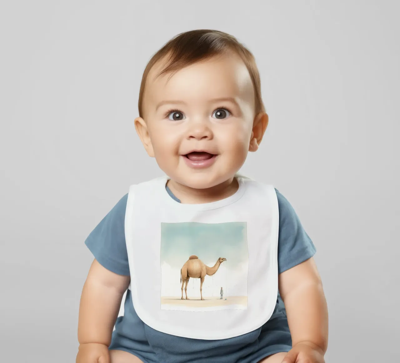 Minimal Camel 1 bavaglino da Minimal Animal Art