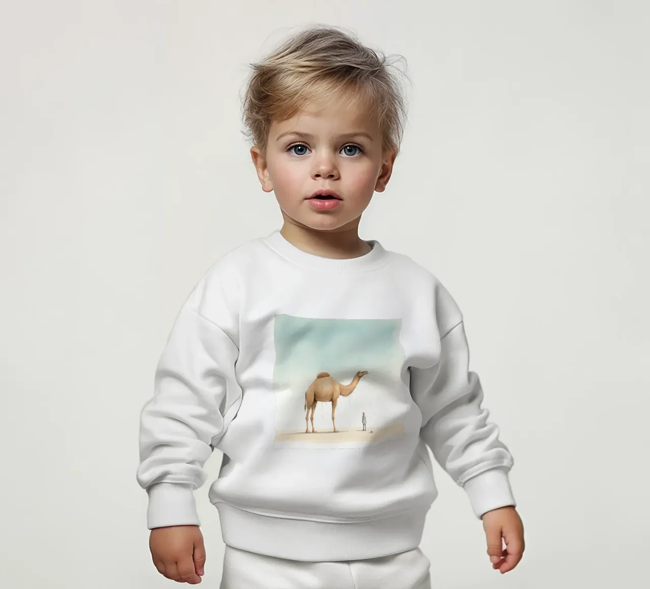 Minimal Camel 1 felpa neonato da Minimal Animal Art