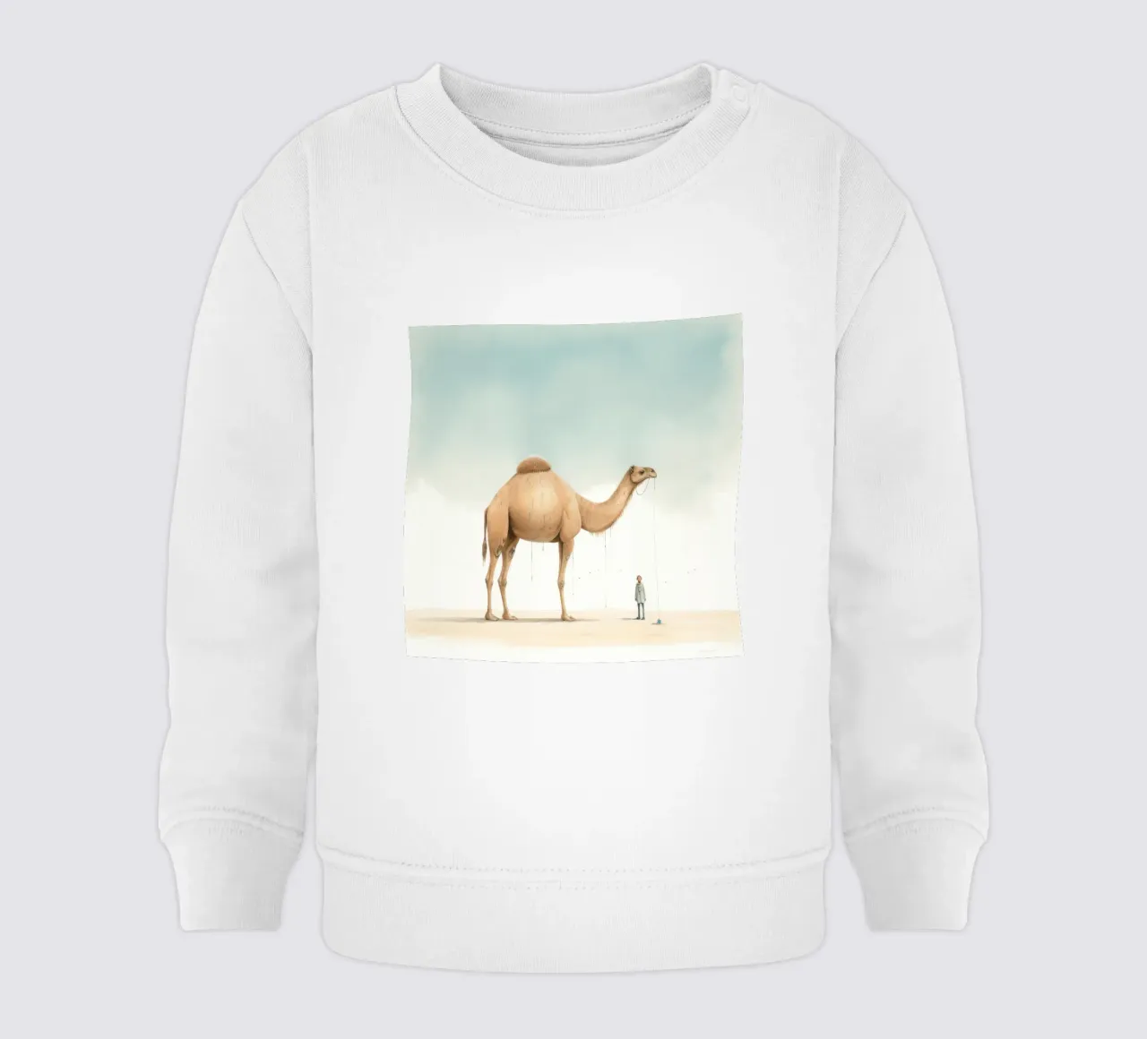 Minimal Camel 1 felpa neonato da Minimal Animal Art