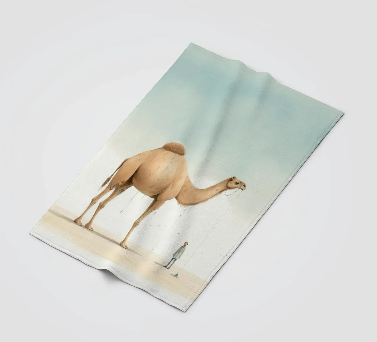 Minimal Camel 1 coperta in pile da Minimal Animal Art