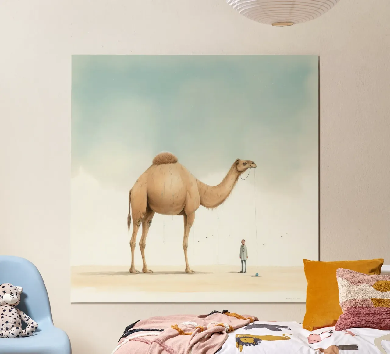 Minimal Camel 1 poster de Minimal Animal Art