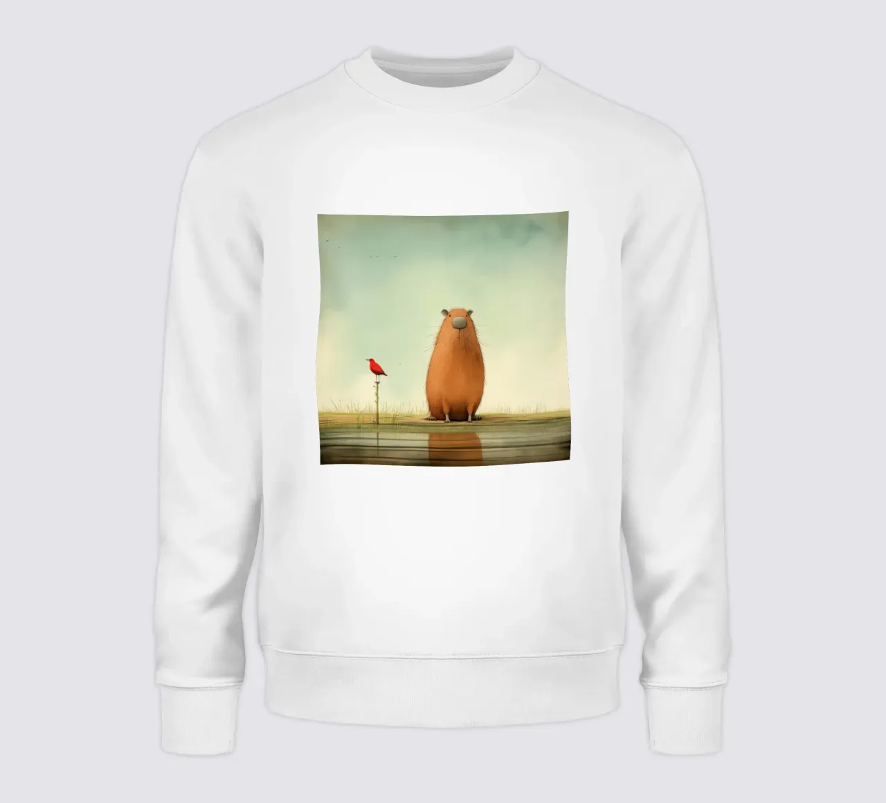 Capibara minimo 2 felpa da Minimal Animal Art