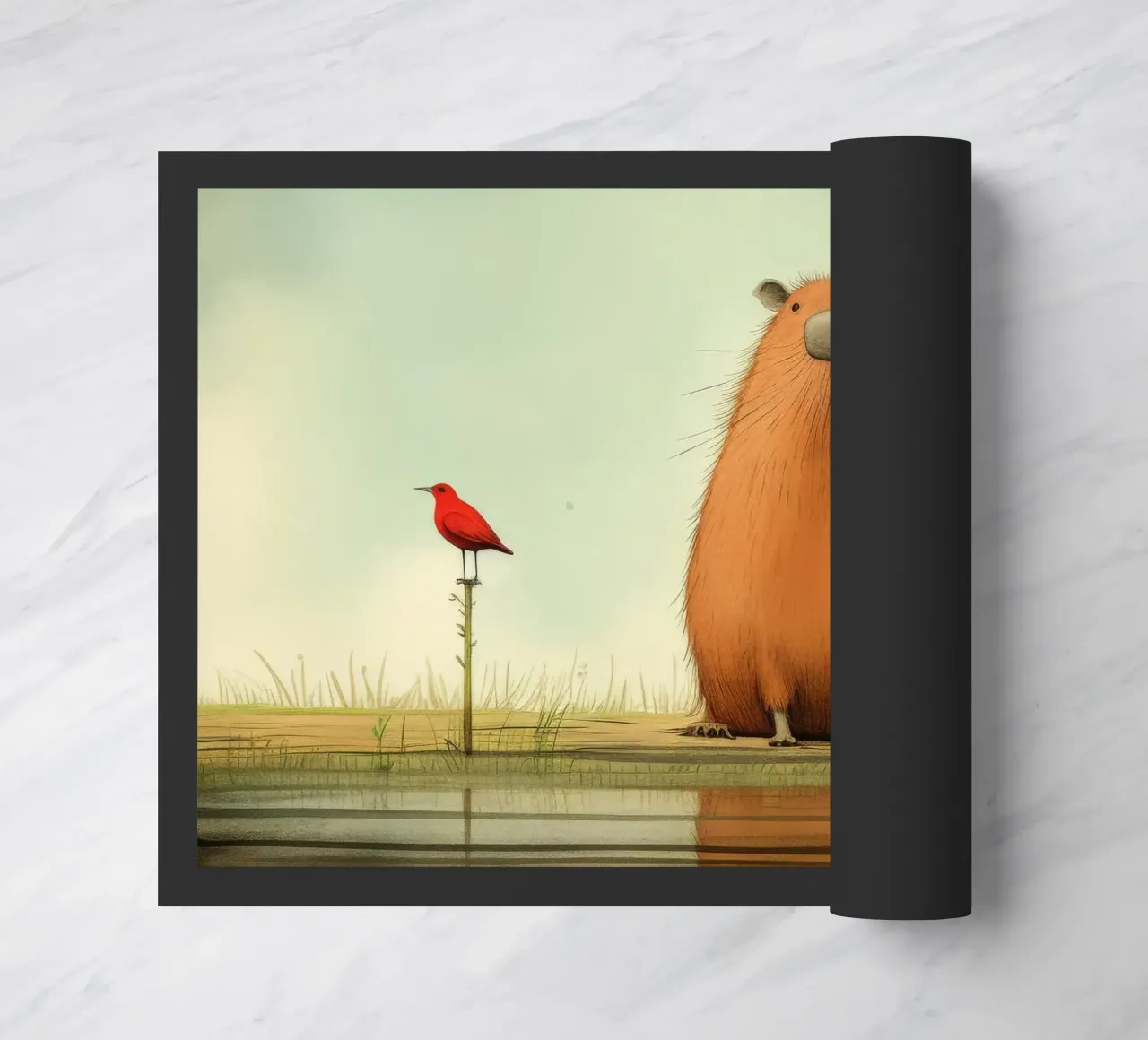 Capibara minimale zerbino da Minimal Animal Art