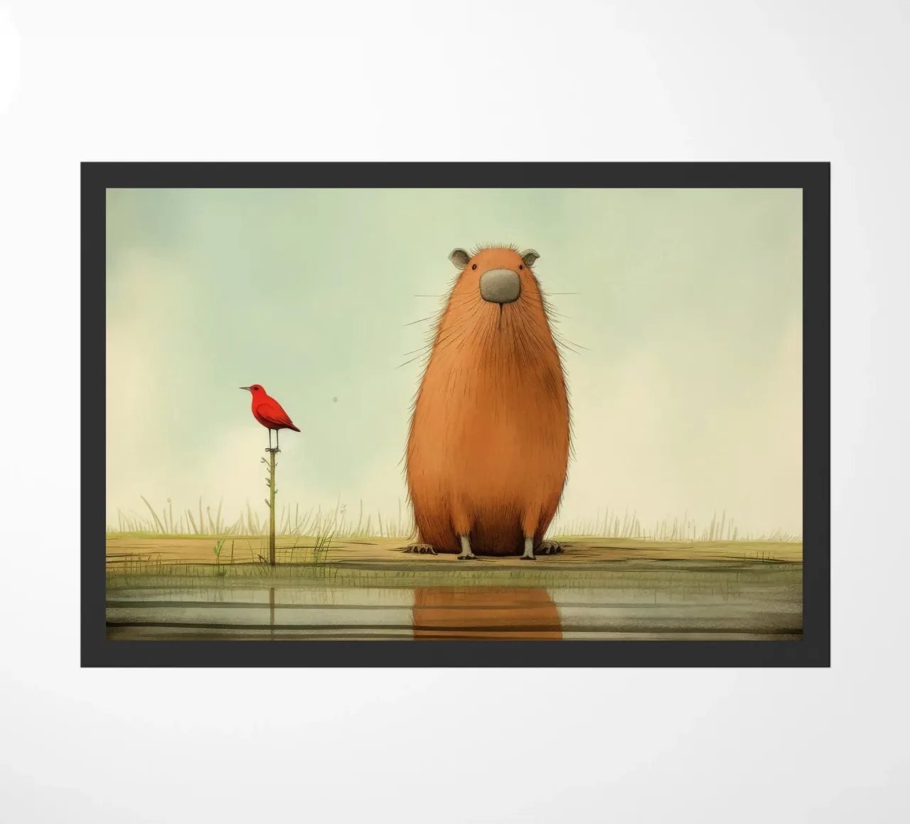 Capibara minimale zerbino da Minimal Animal Art