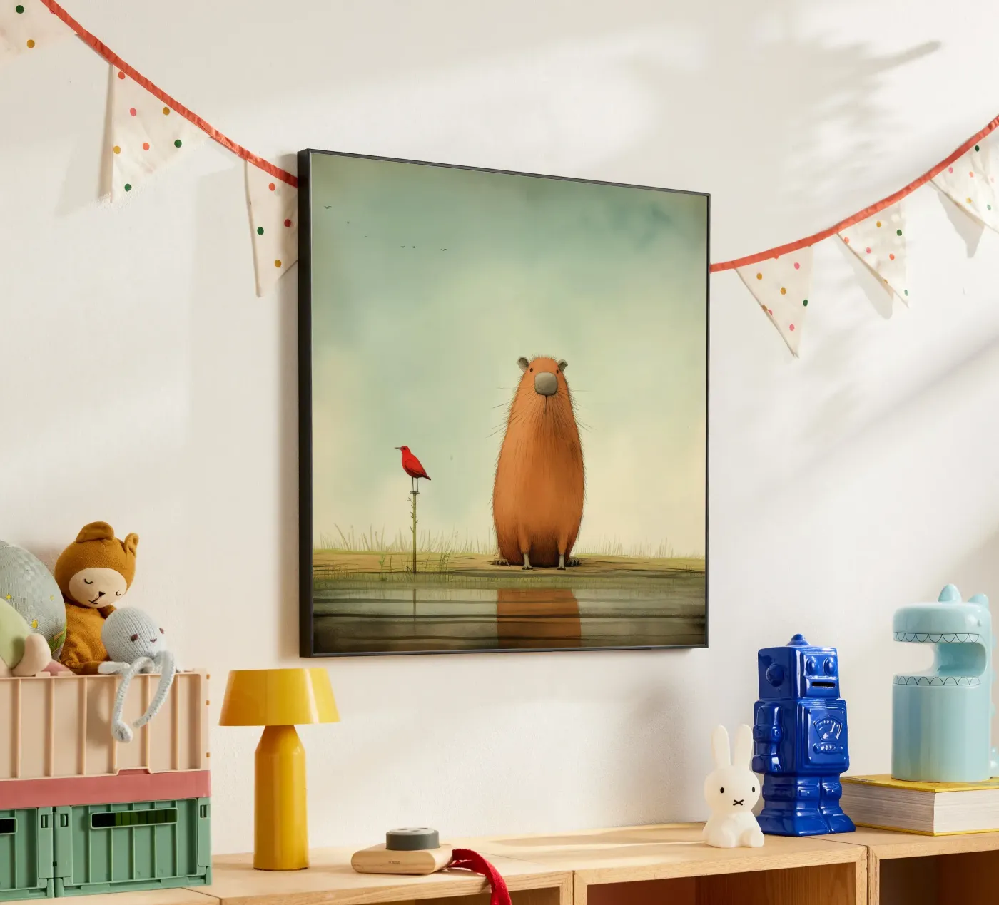 Minimal Capybara forex plate by Minimal Animal Art