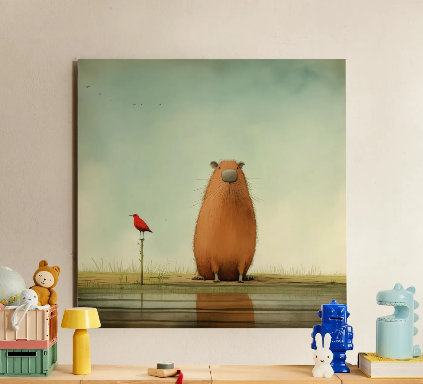 Minimal Capybara forex plate by Minimal Animal Art