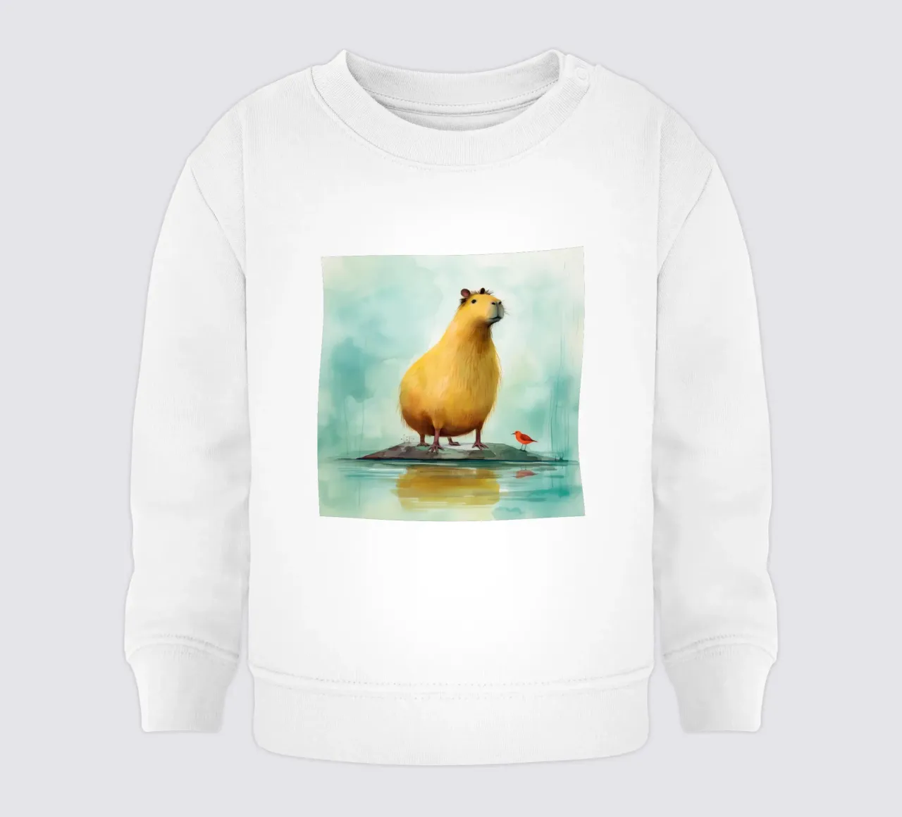 Capibara minimo 3 felpa neonato da Minimal Animal Art