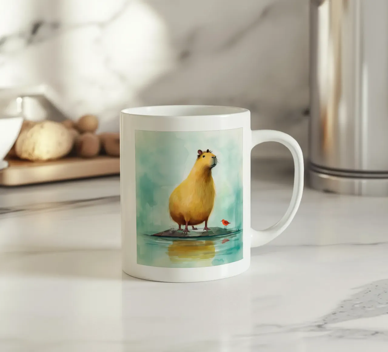Capibara minimo 3 tazza in ceramica da Minimal Animal Art