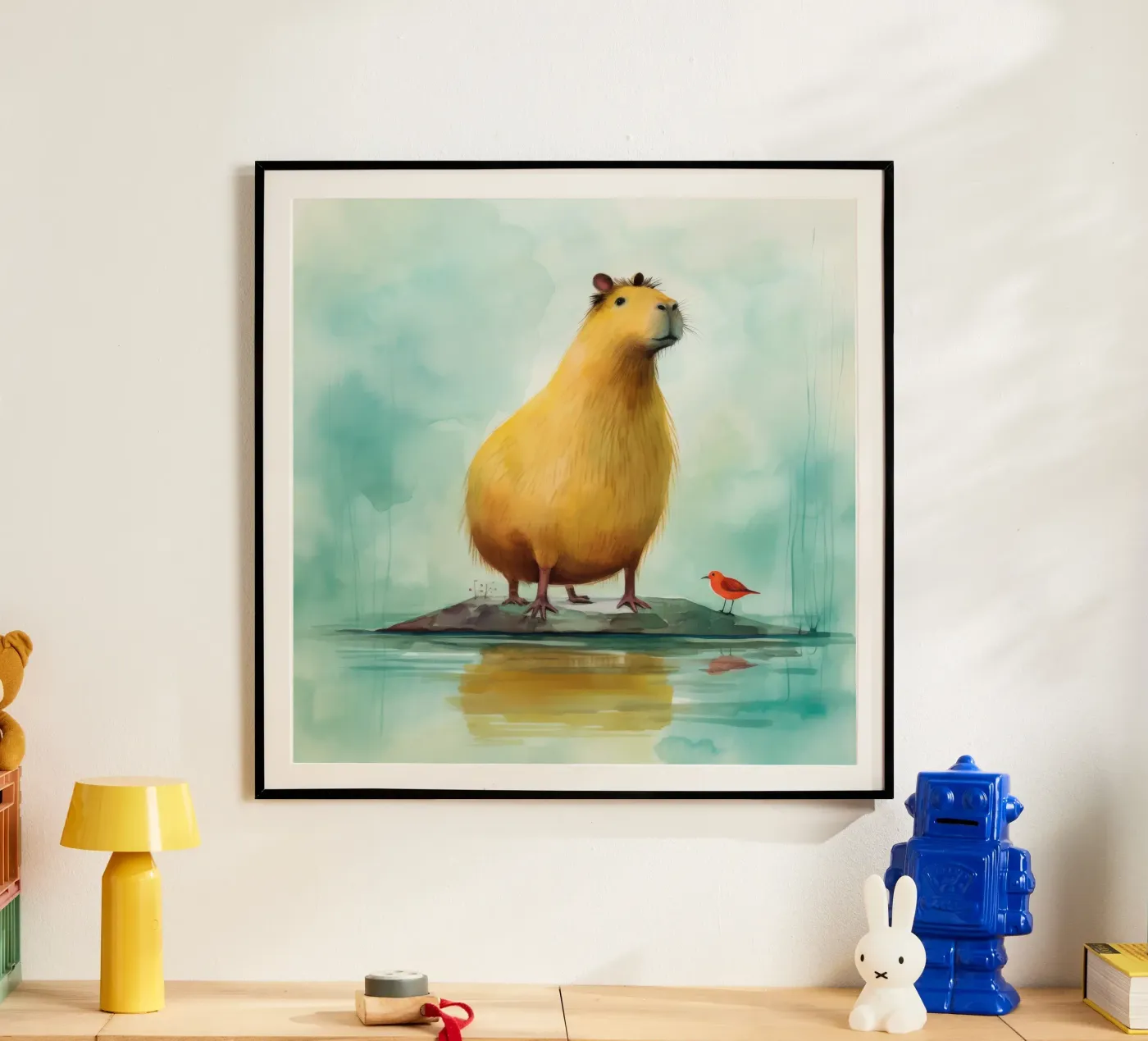 Minimal Capybara poster da Minimal Animal Art