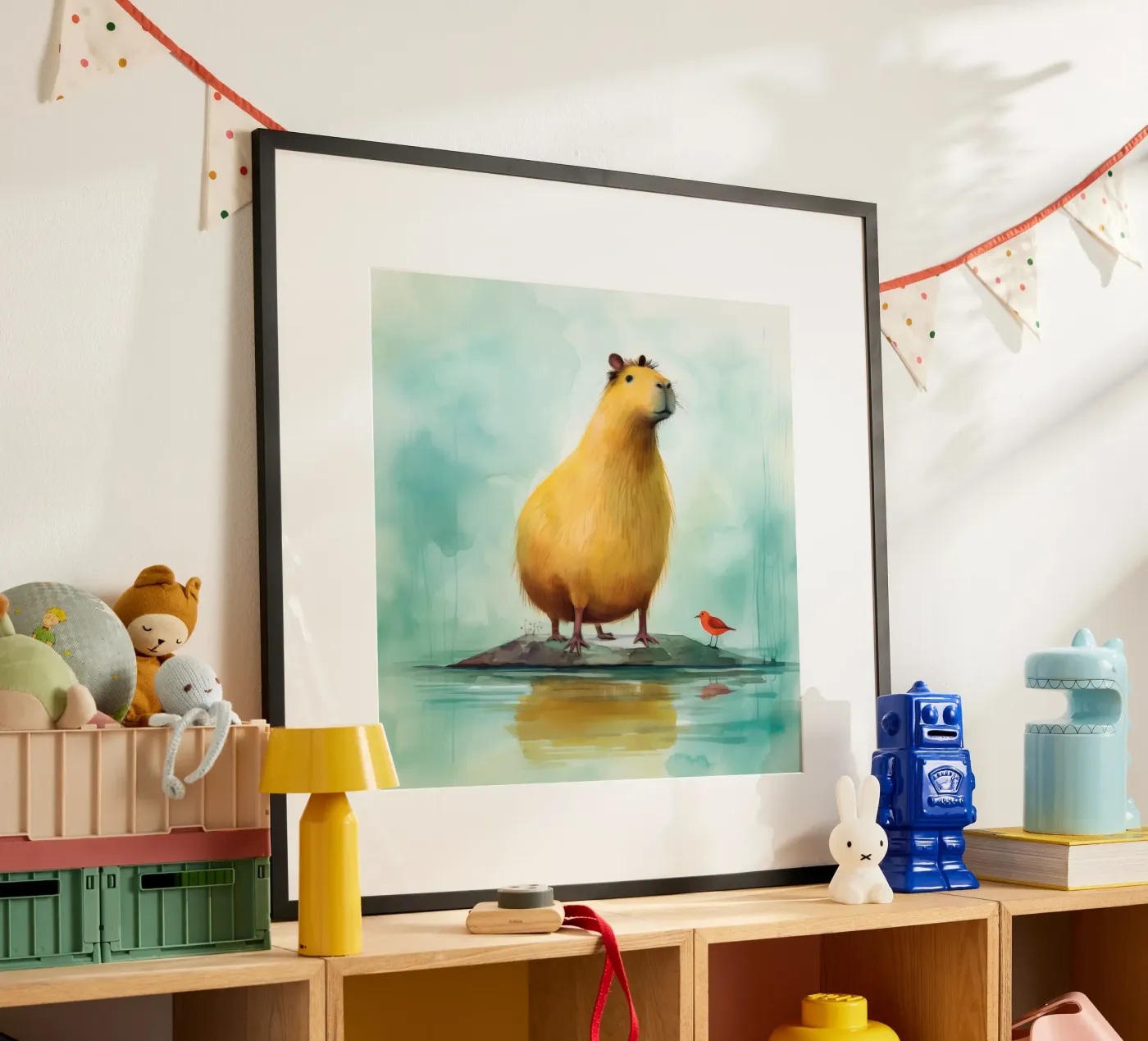 Minimal Capybara poster da Minimal Animal Art