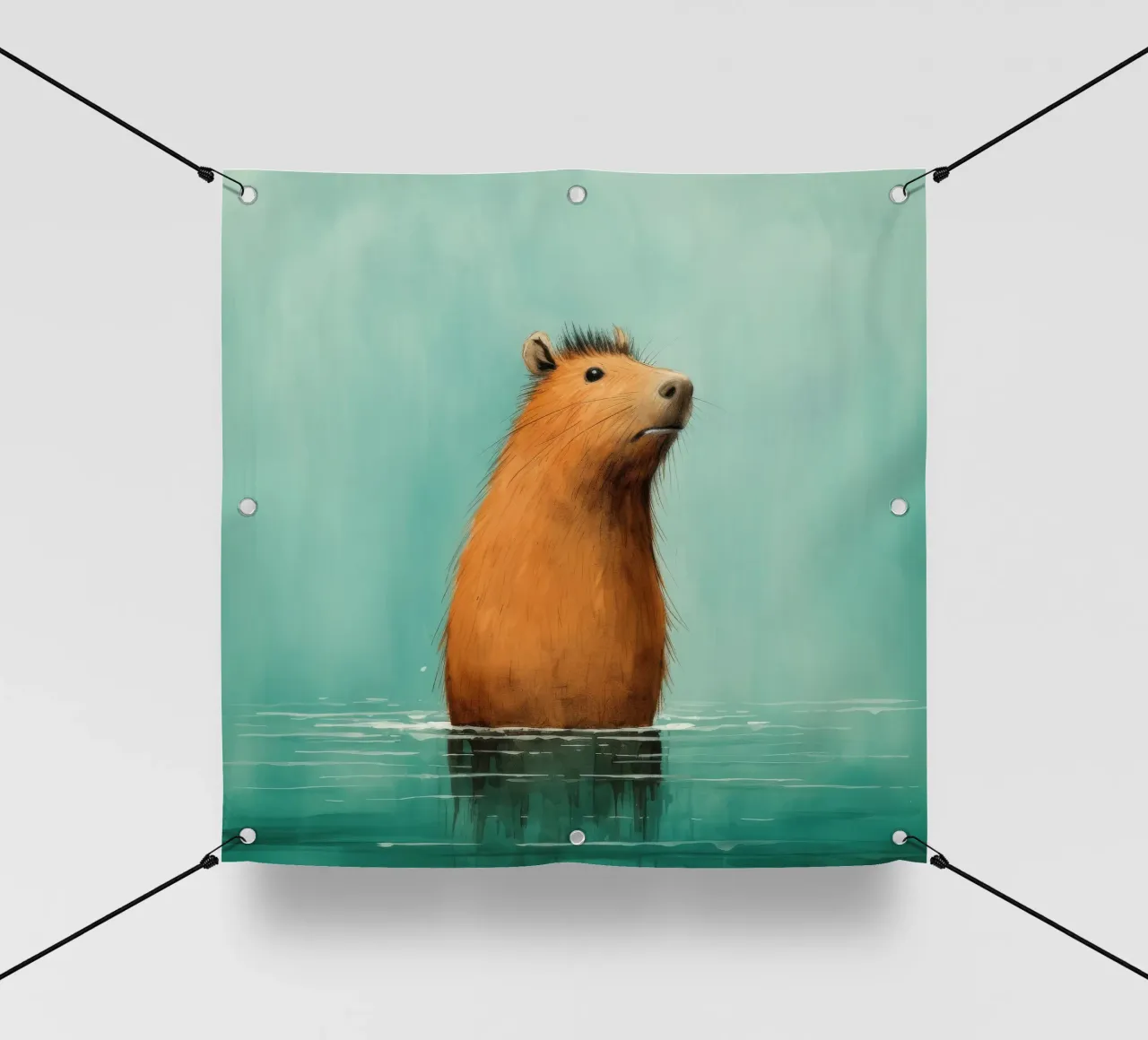 Capibara minimo 4 telo in pvc da Minimal Animal Art