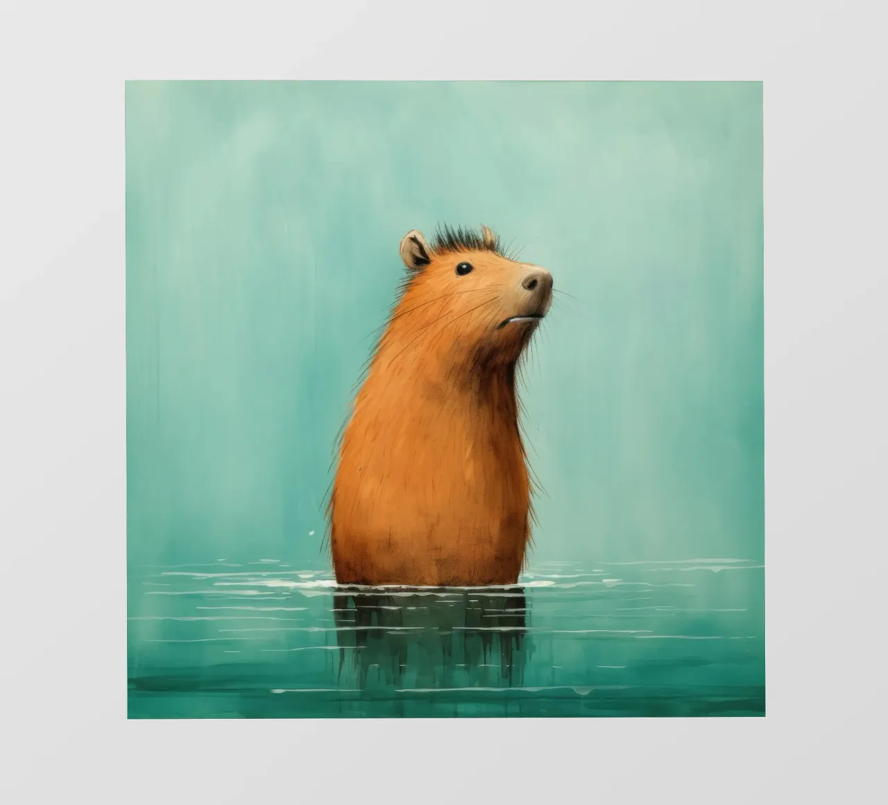 Capibara minimo 4 telo in pvc da Minimal Animal Art