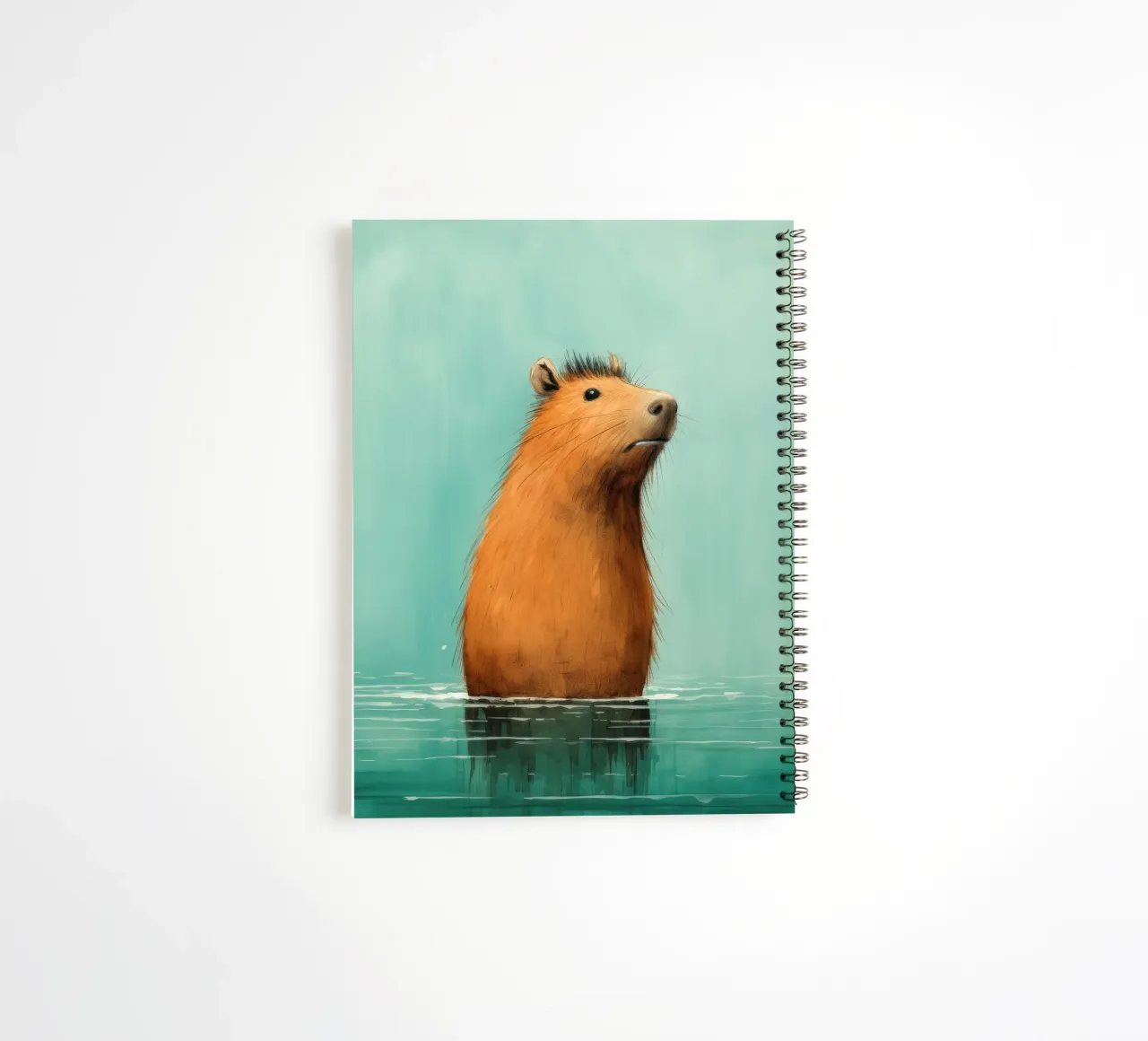 Capybara minimal 4 carnet à spirale de Minimal Animal Art