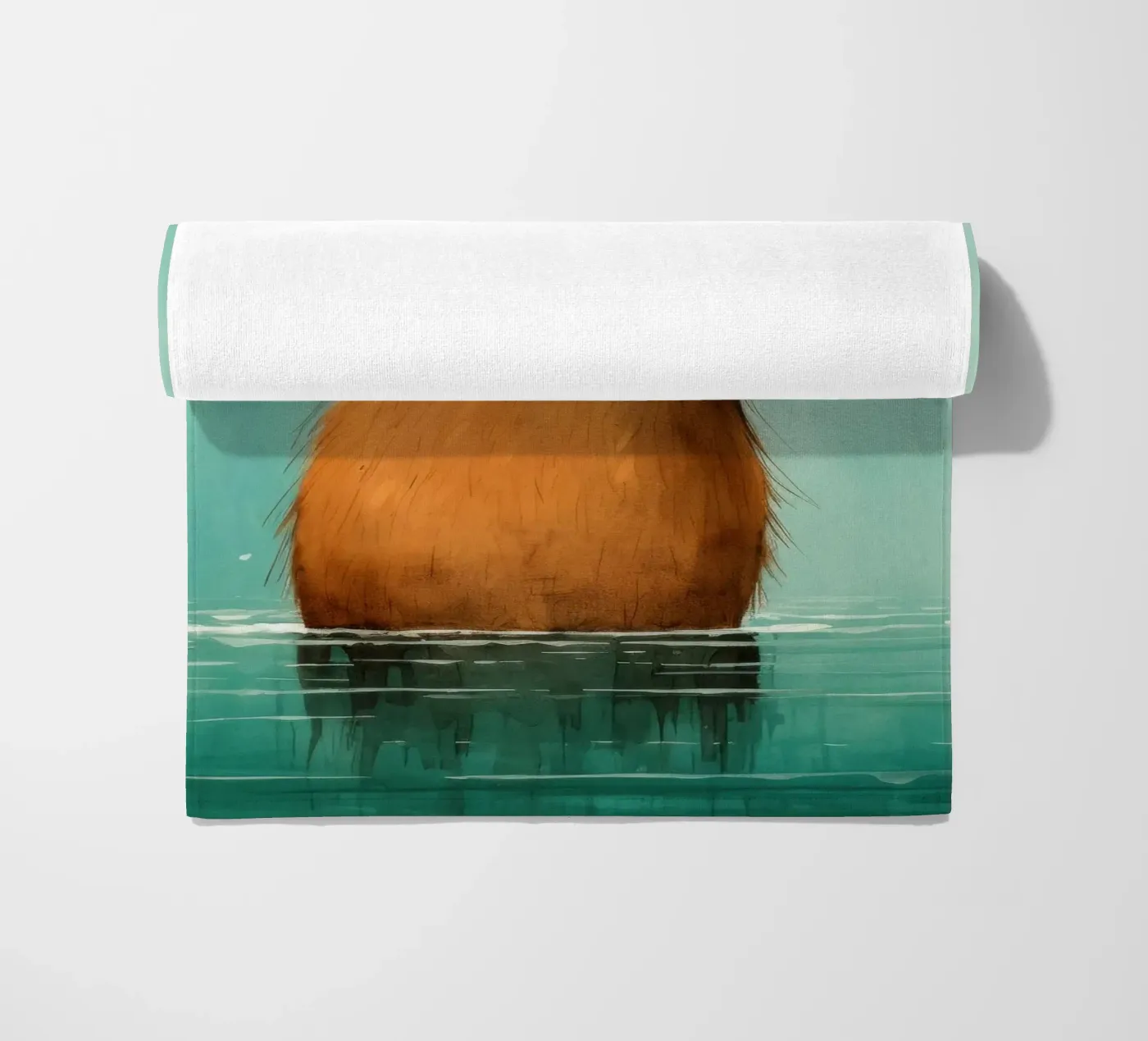 Capibara minimale telo mare da Minimal Animal Art