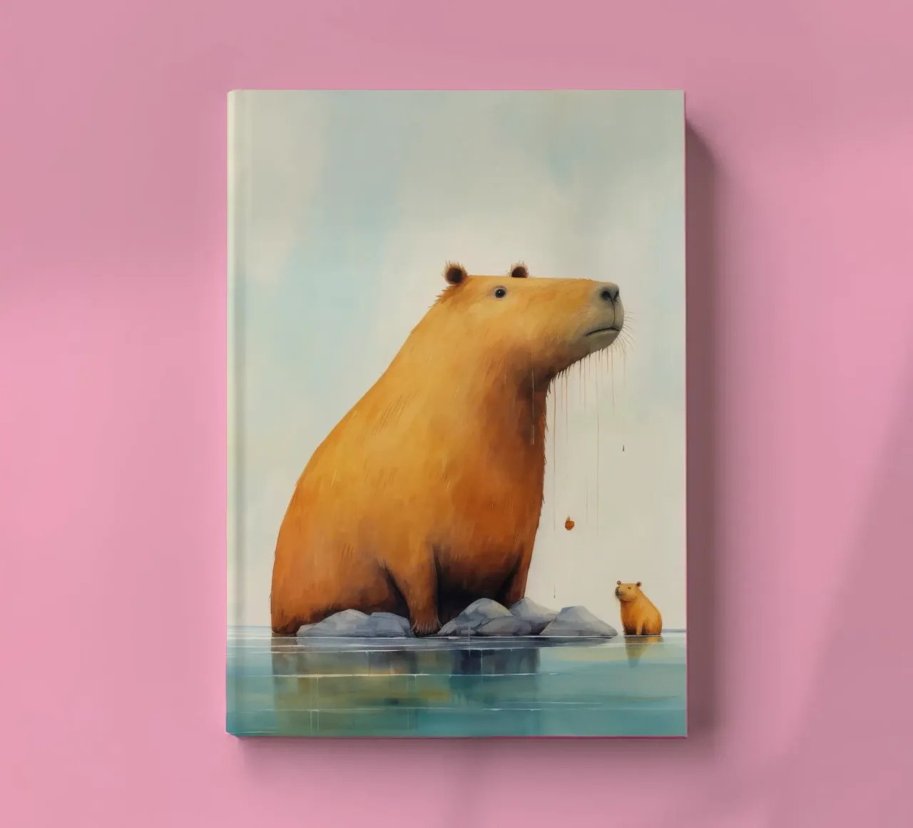 Minimal Capybara 1 notebook by Minimal Animal Art
