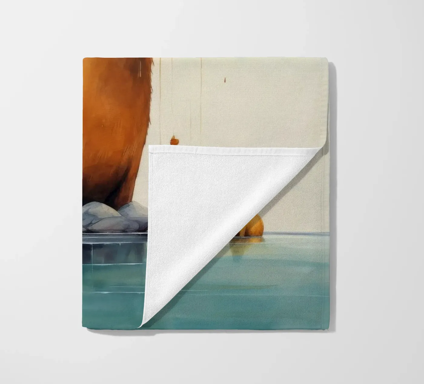 Capibara minimale telo mare da Minimal Animal Art