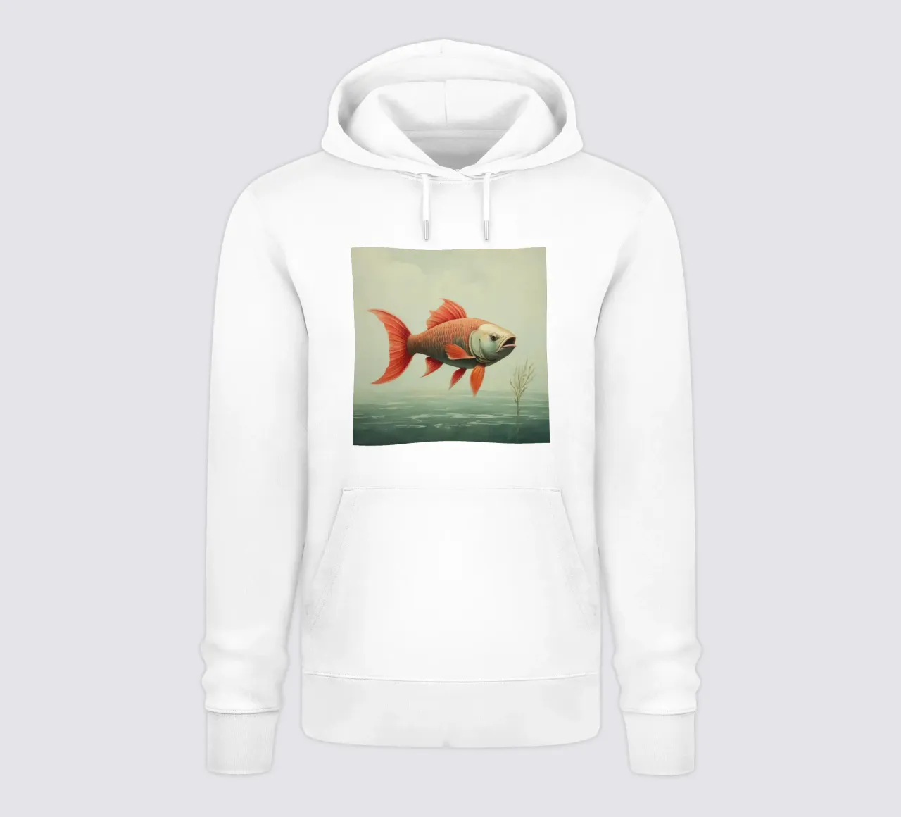Carpa minima 2 felpa con cappuccio da Minimal Animal Art