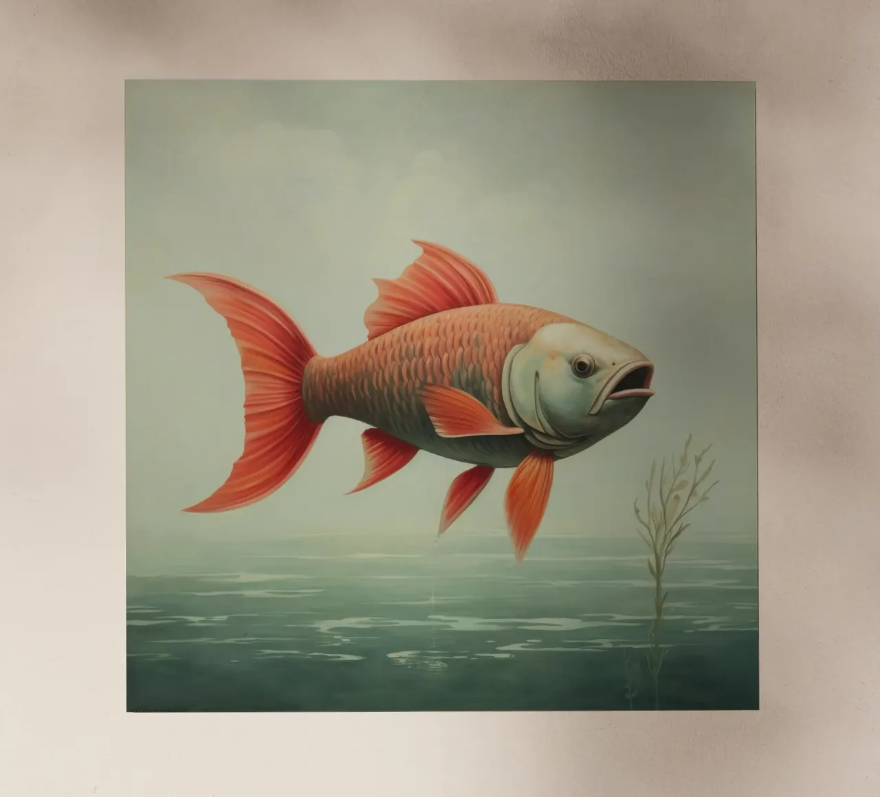 Carpa minima pellicola backlit da Minimal Animal Art