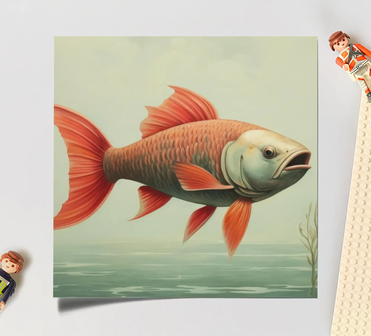 Minimum Carp sticker sheet by Minimal Animal Art