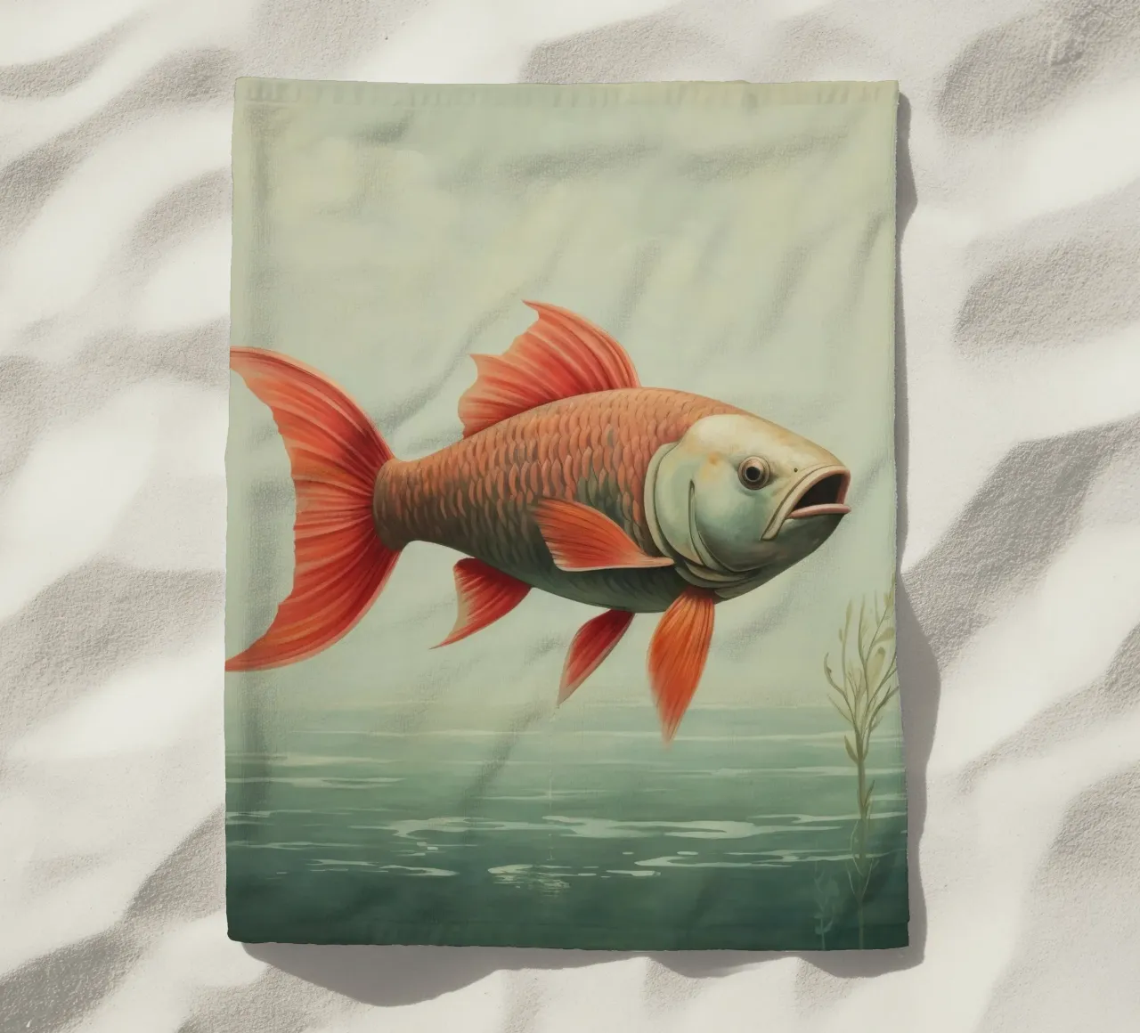 Carpa minima 2 telo mare da Minimal Animal Art
