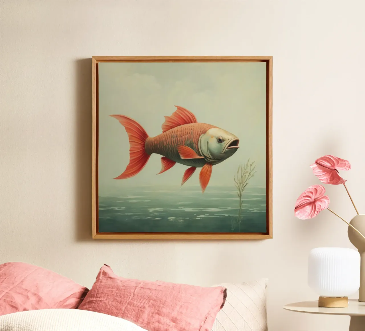 Carpa minima tela da Minimal Animal Art