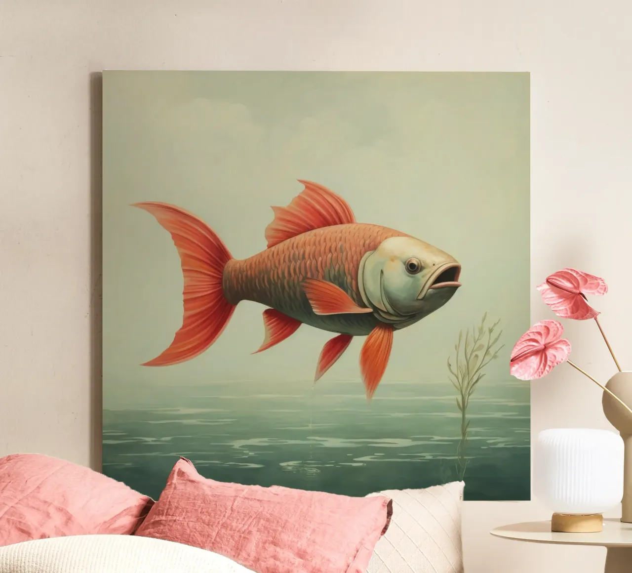 Carpa minima tela da Minimal Animal Art