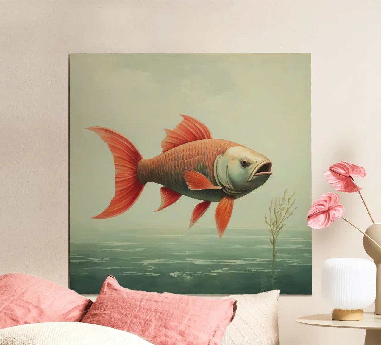 Carpa minima 2 poster da Minimal Animal Art