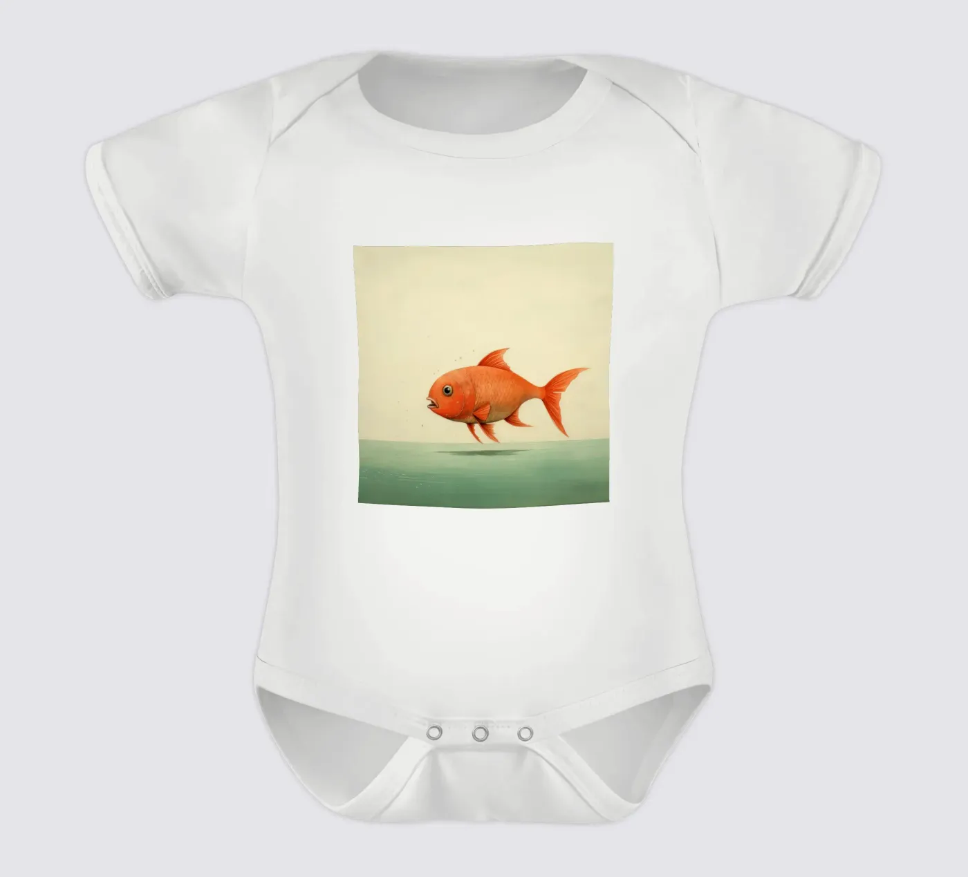 Minimum Carp Kurzarm Babybody von Minimal Animal Art