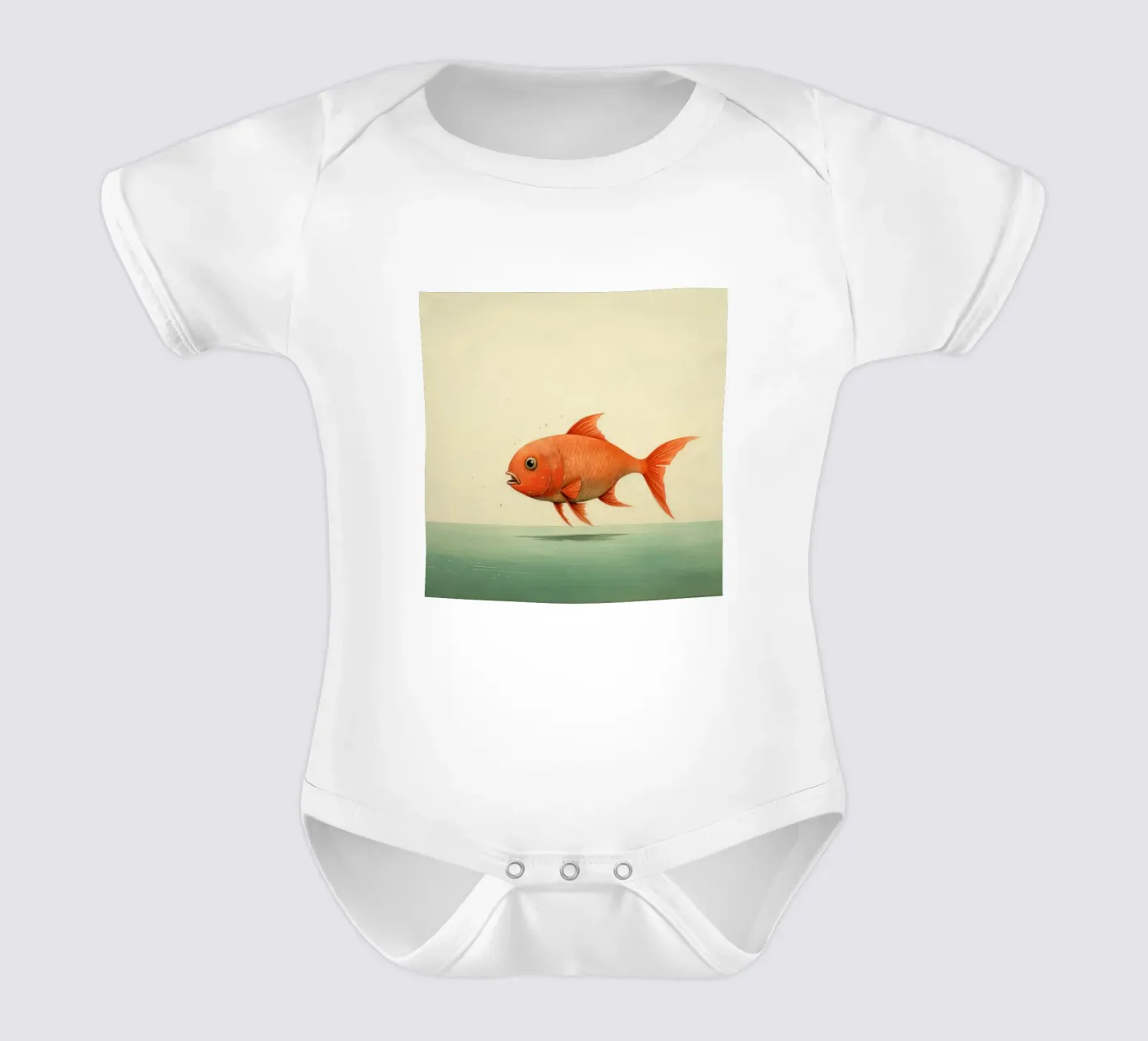 Minimum Carp Kurzarm Babybody von Minimal Animal Art