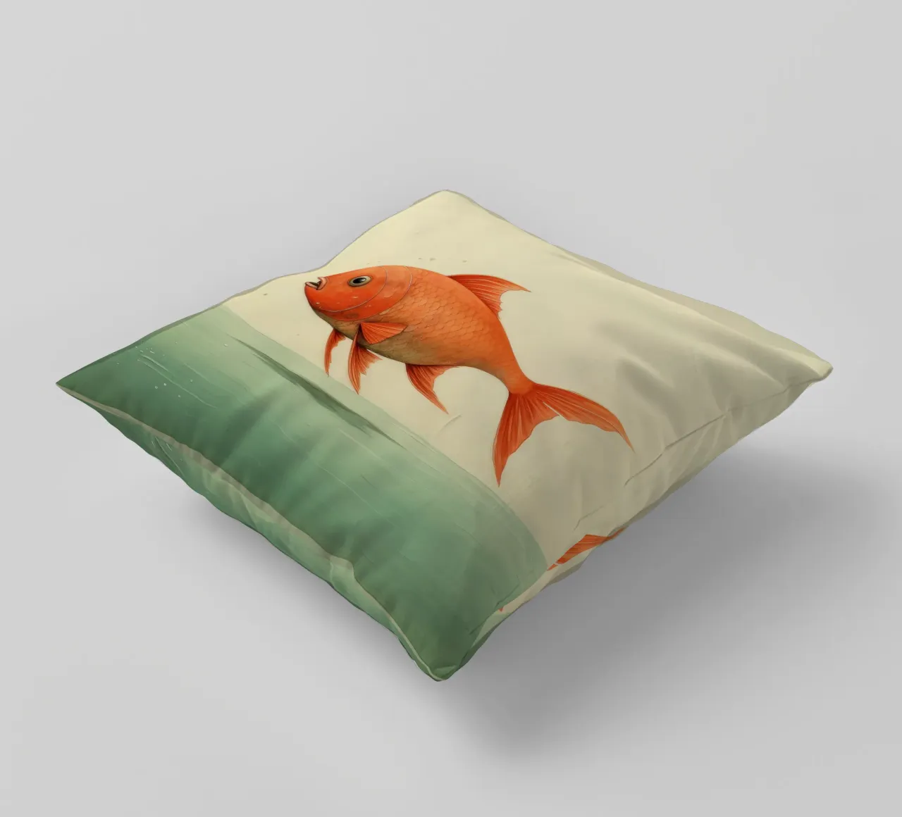Carpa minima 3 cuscino da Minimal Animal Art