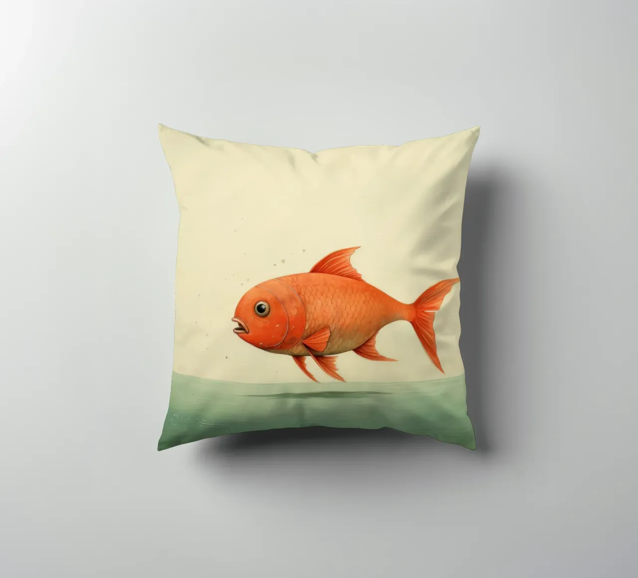 Carpa minima 3 cuscino da Minimal Animal Art