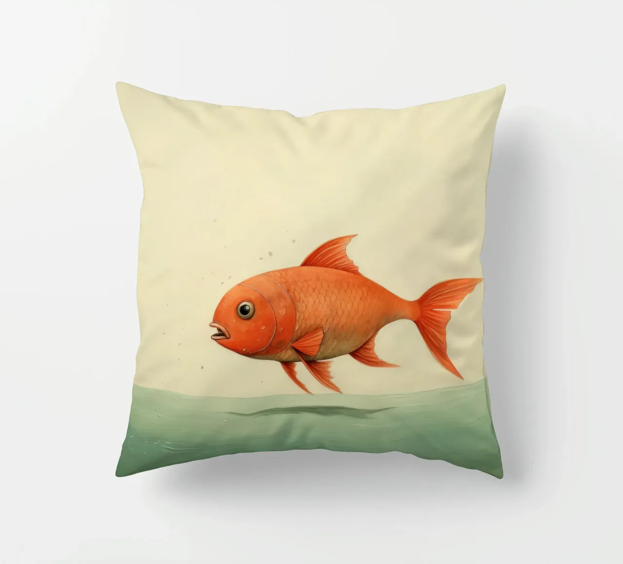 Carpa minima 3 cuscino da Minimal Animal Art
