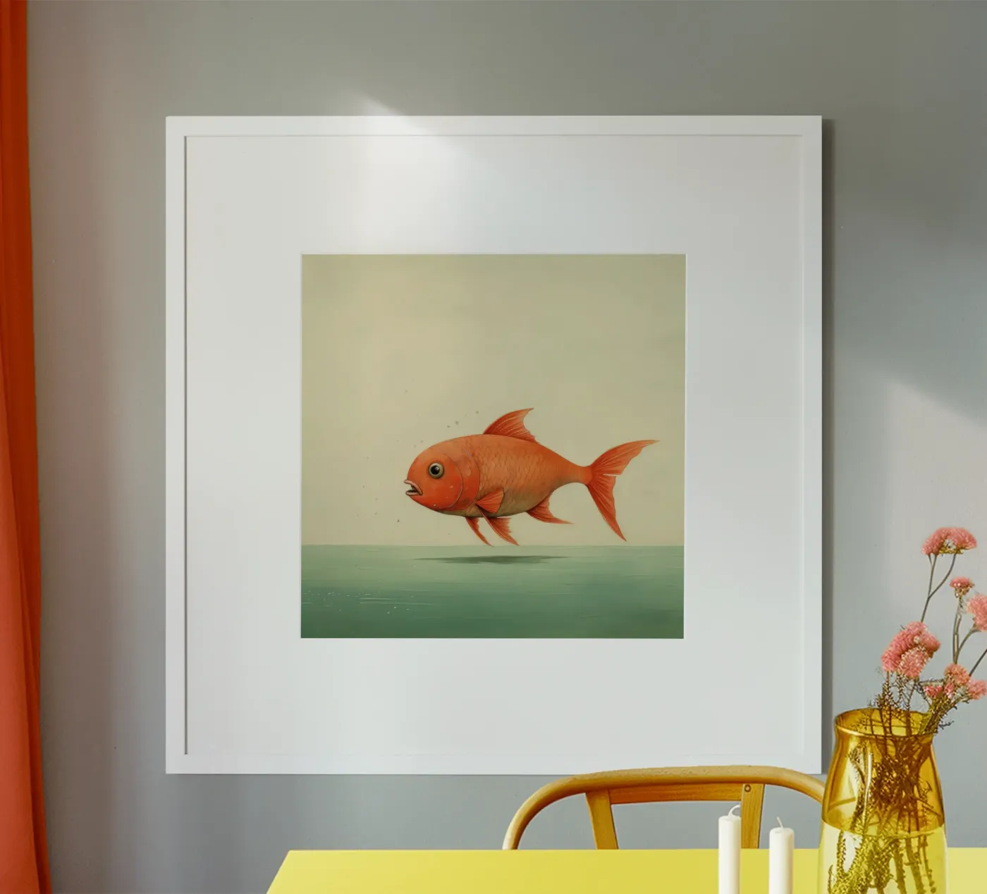 Carpa minima poster da Minimal Animal Art